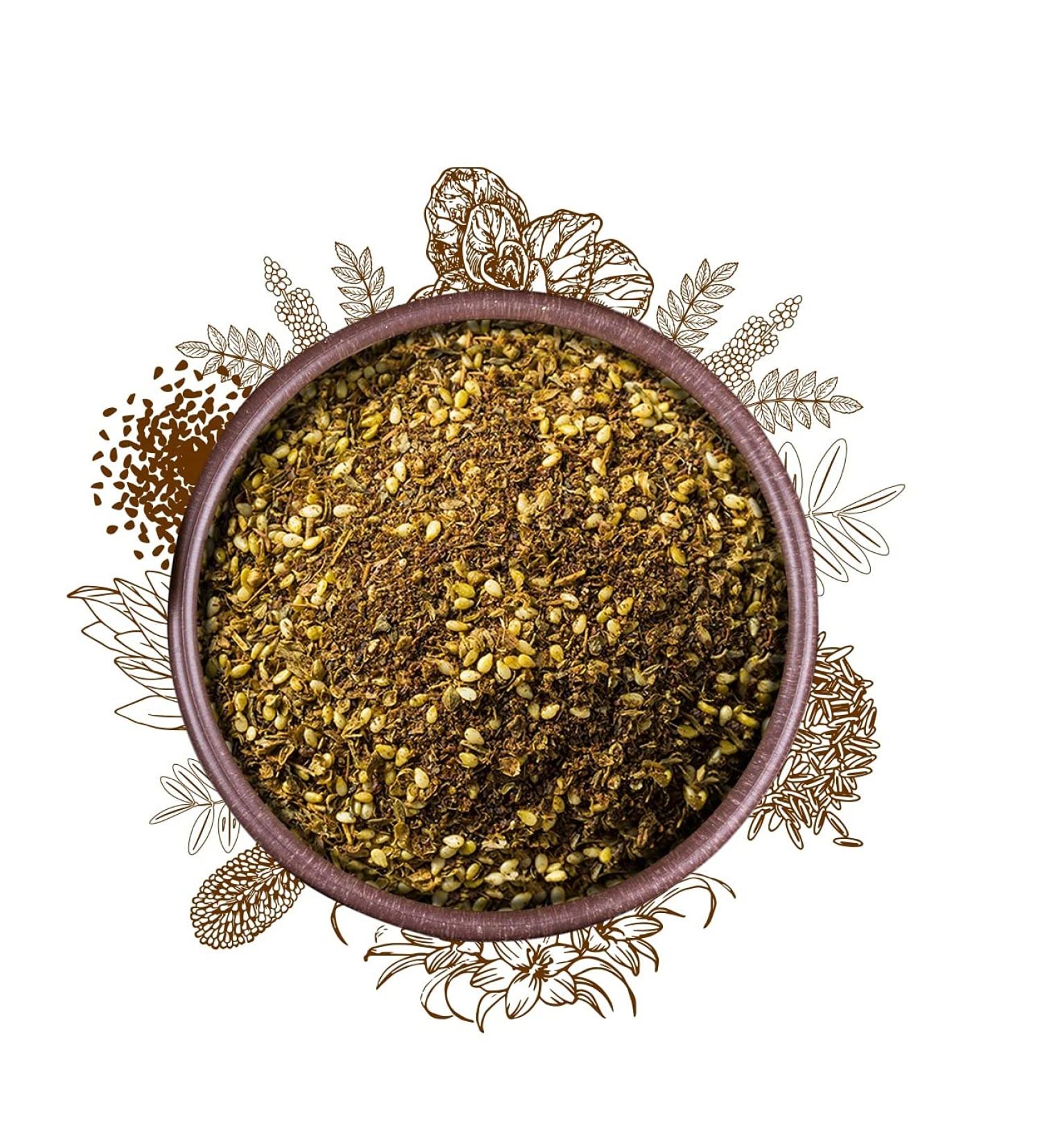 Sunnah Shop Zatar Herb Mix from Palestine 500 g thyme herbs fresh harvest zaatar herbs zatar herbs 100 natural without additives 500 g 1er Pack - Buy Online on GoSupps.com