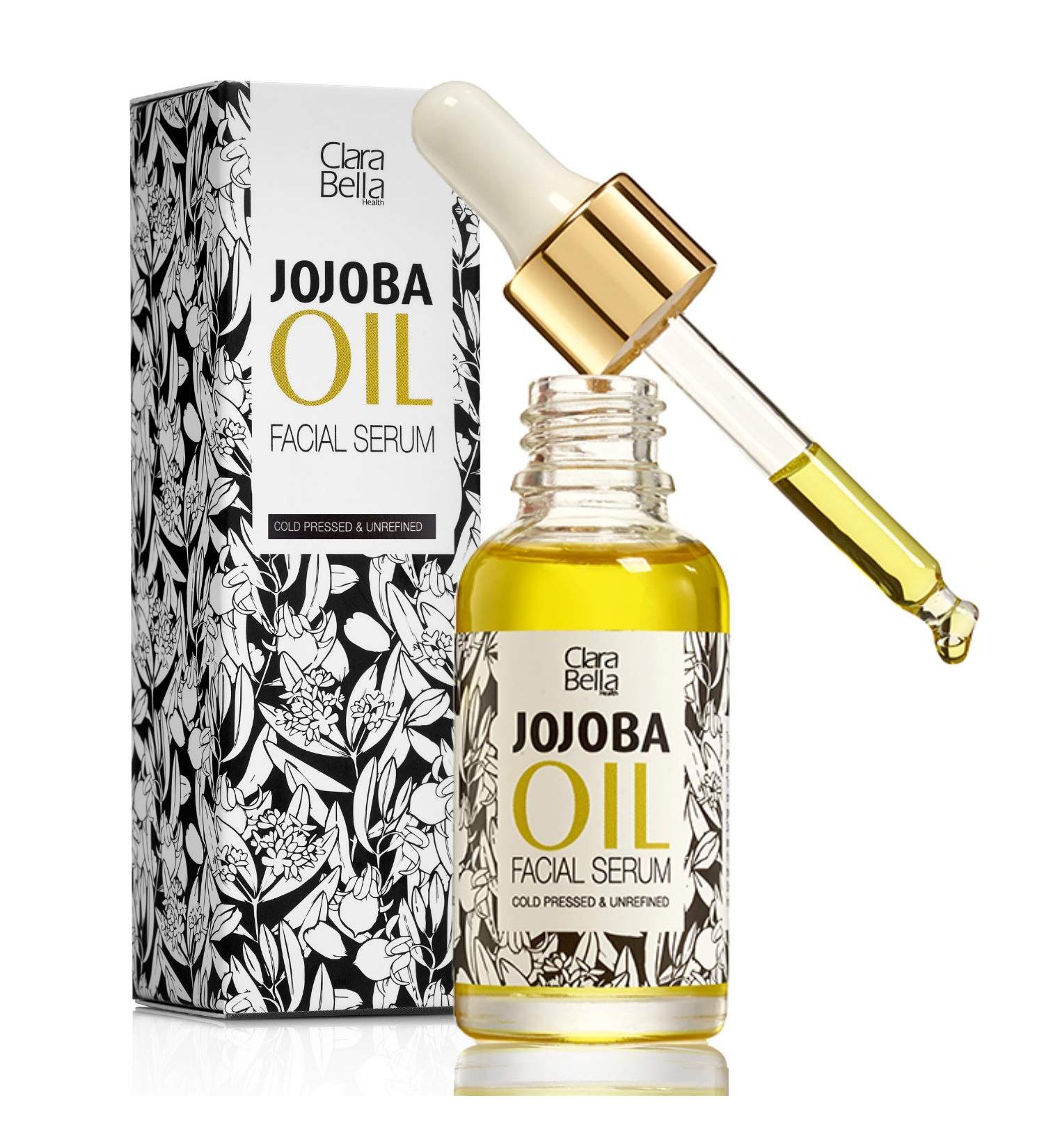 Organic Jojoba Oil Face Serum - Anti-Aging Wrinkle Reduction Vitamin E for Dry Skin Acne Scars & Eczema Relief - Buy Online on GoSupps.com