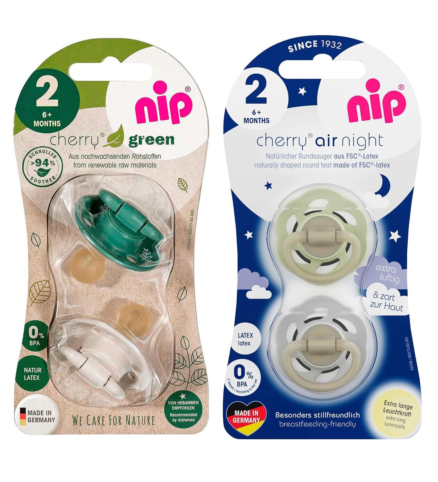 NIP Cherry Rundsauger Schnuller Day & Night Boy Set - 4 STK | International Shipping Available - Buy Online on GoSupps.com