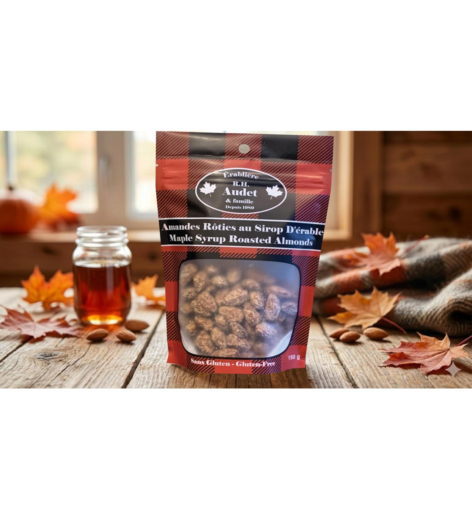  rabli re R.H. Audet Amandes R ties au Sirop d' rable Sans Gluten 150 g - Buy Online on GoSupps.com