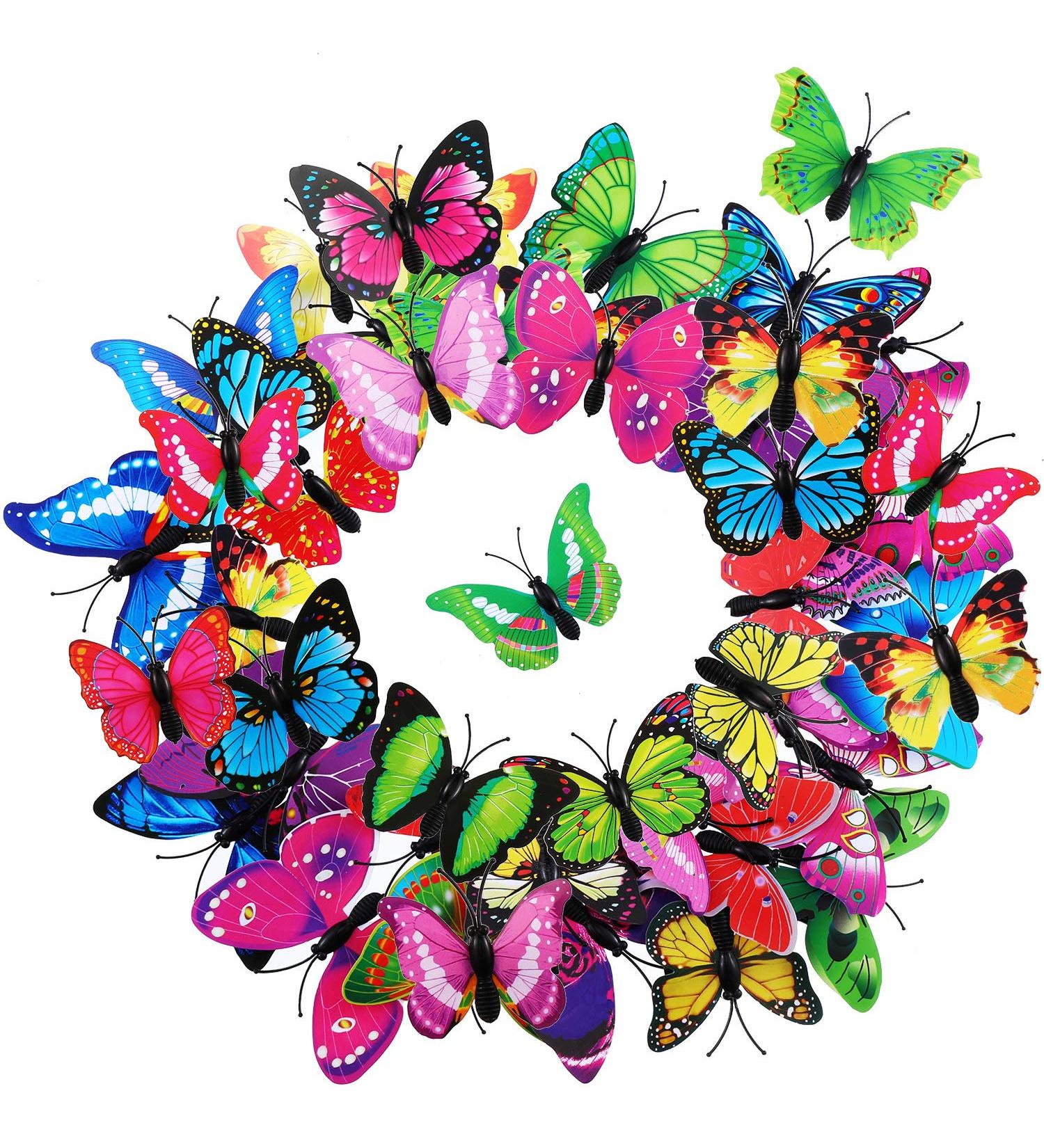 Boao 36-Piece Butterfly Hair Clips for Baby Girls & Toddlers - Colorful 3D Wedding & Party Hair Barrettes in Blue, Pink, Purple, Yellow, Green, and Red - Buy Online on GoSupps.com