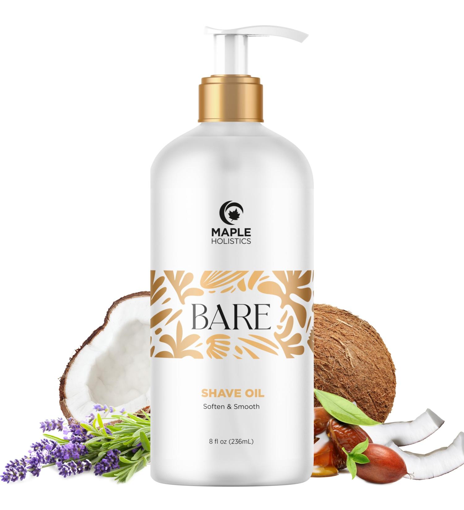 Bare Luxury Shaving Oil for Women - Lavender Silky Smooth Shave Oil for Legs Face Underarms & Pubic Hair - Safe Dermaplaning Oil for Intimate Areas - Buy Online on GoSupps.com