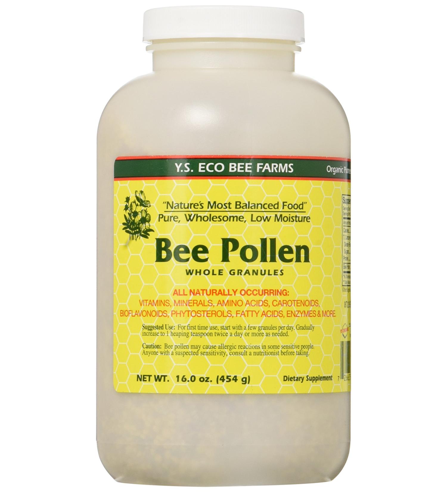 Y.S. Eco Bee Farms Bee Pollen Granules Whole 16.0 oz (454 g)