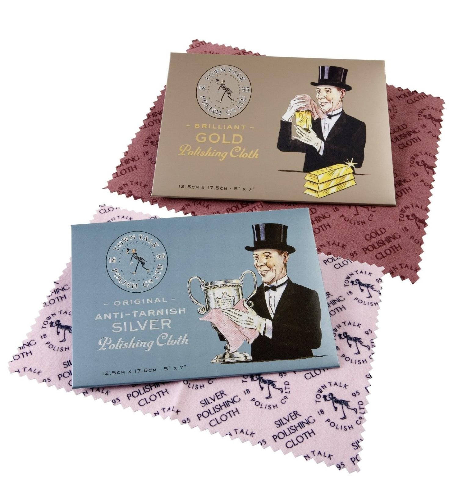Shop Town Talk Anti-Tarnish Silver & Gold Polishing Cloth Set - 5 x 7 | International Shipping Available - Buy Online on GoSupps.com