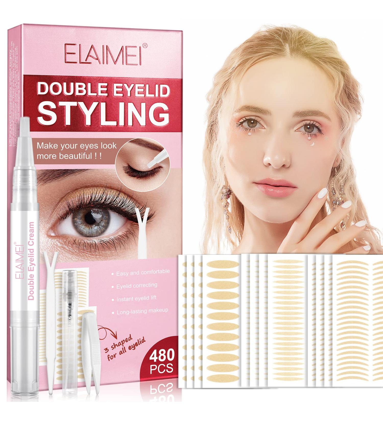 Invisible Eyelid Lifter Strips 480PCS - Waterproof Double Eyelid Stickers for Hooded Droopy Eyes - 1 Pack - Buy Online on GoSupps.com