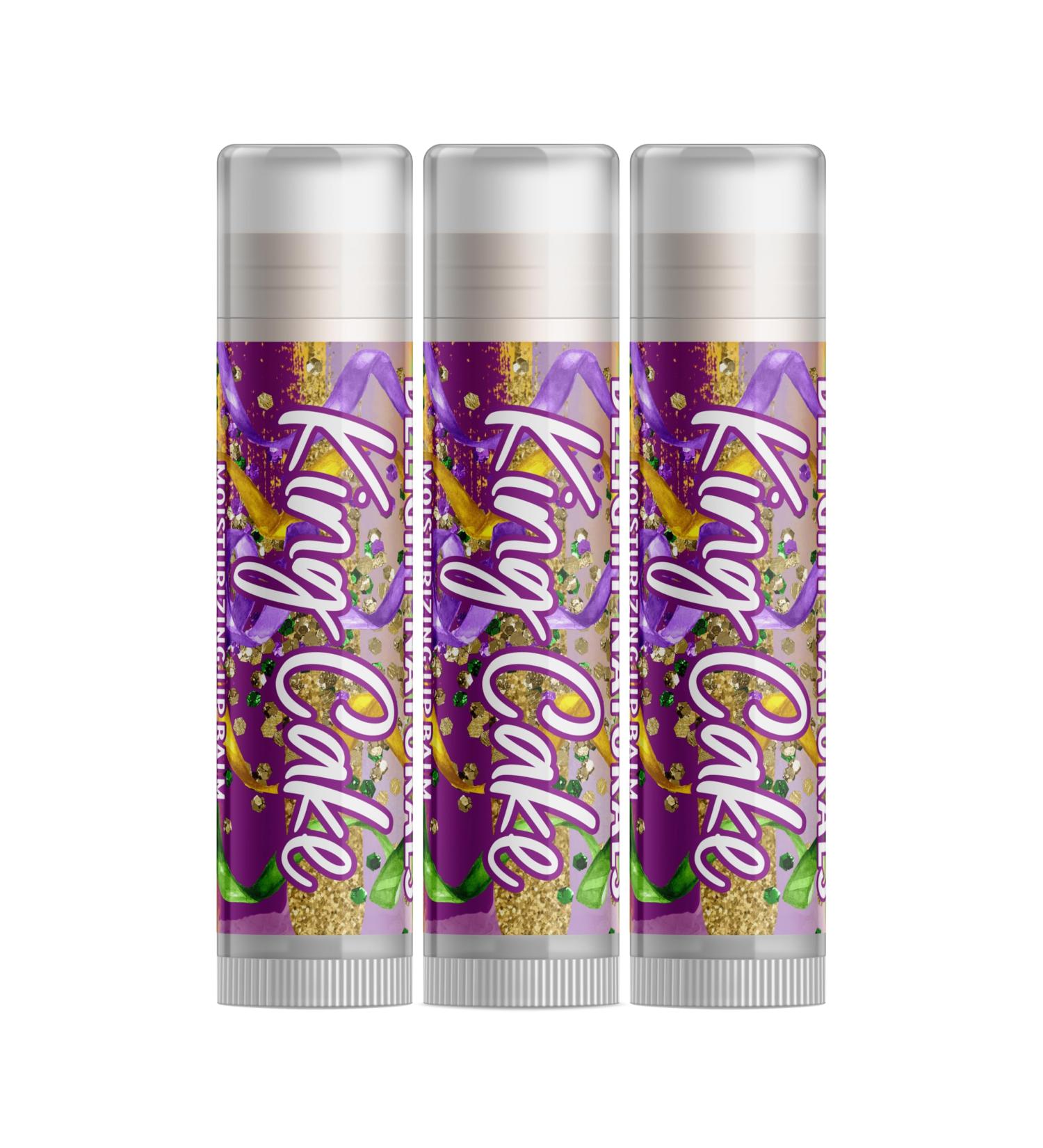 Delight Naturals Mardi Gras Lip Balm - King Cake - Set of Three - Buy Online on GoSupps.com