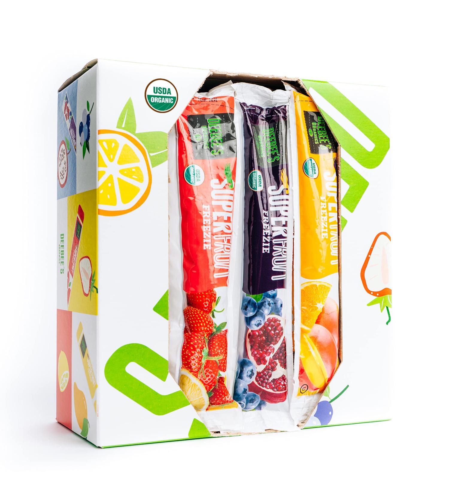 DeeBee's Organics Classic SuperFruit Freezie - 100% Real Fruit Freezer Pops, Pack of 30 - Buy Online on GoSupps.com