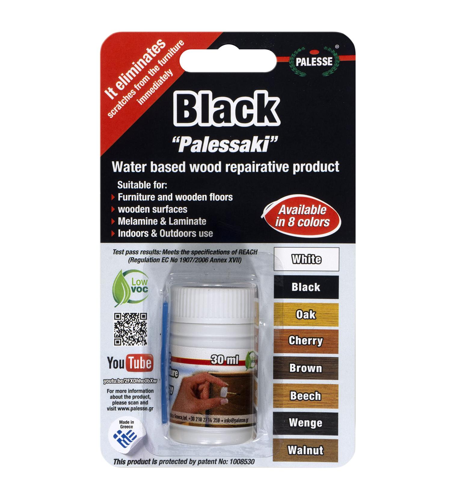 Palessaki Water-Based Wood Furniture Repair Kit - Best Scratch Remover for Wood Surfaces Floors & Furniture Touch-Up (30 ml Black) - International Shipping Available - Buy Online on GoSupps.com
