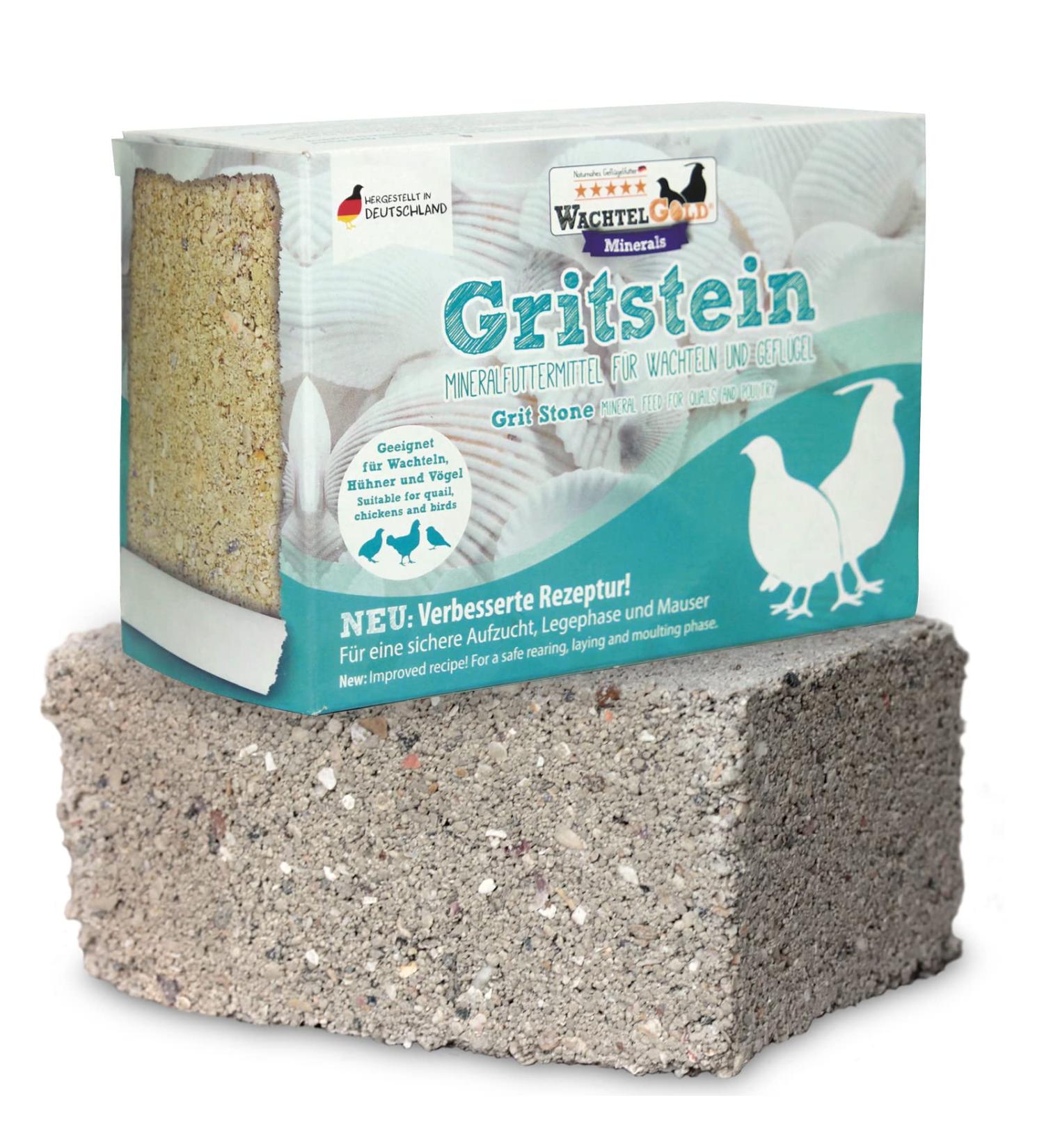 WachtelGold Gritstein 1kg - Premium Mineral Feed for Quails Chickens Ducks Pigeons & Poultry - International Shipping Available - Buy Online on GoSupps.com