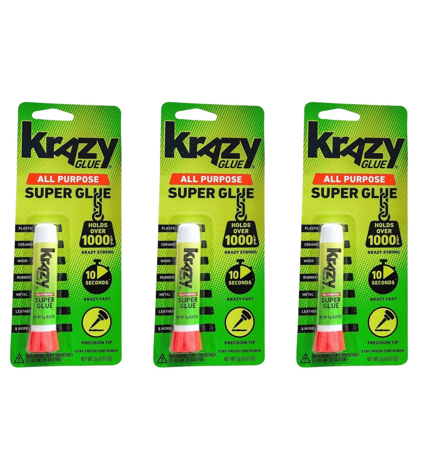Krazy Glue Elmer's Original Crazy Super Glue All Purpose Instant Repair, 3 Piece - Buy Online on GoSupps.com