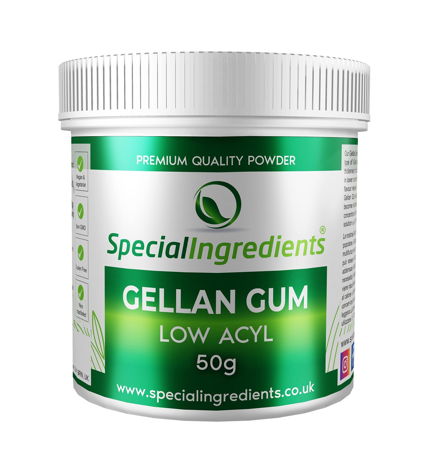 Gellan Gum Low Acyl 50g - Premium Quality Non-GMO Powder in Recyclable Container - Buy Online on GoSupps.com
