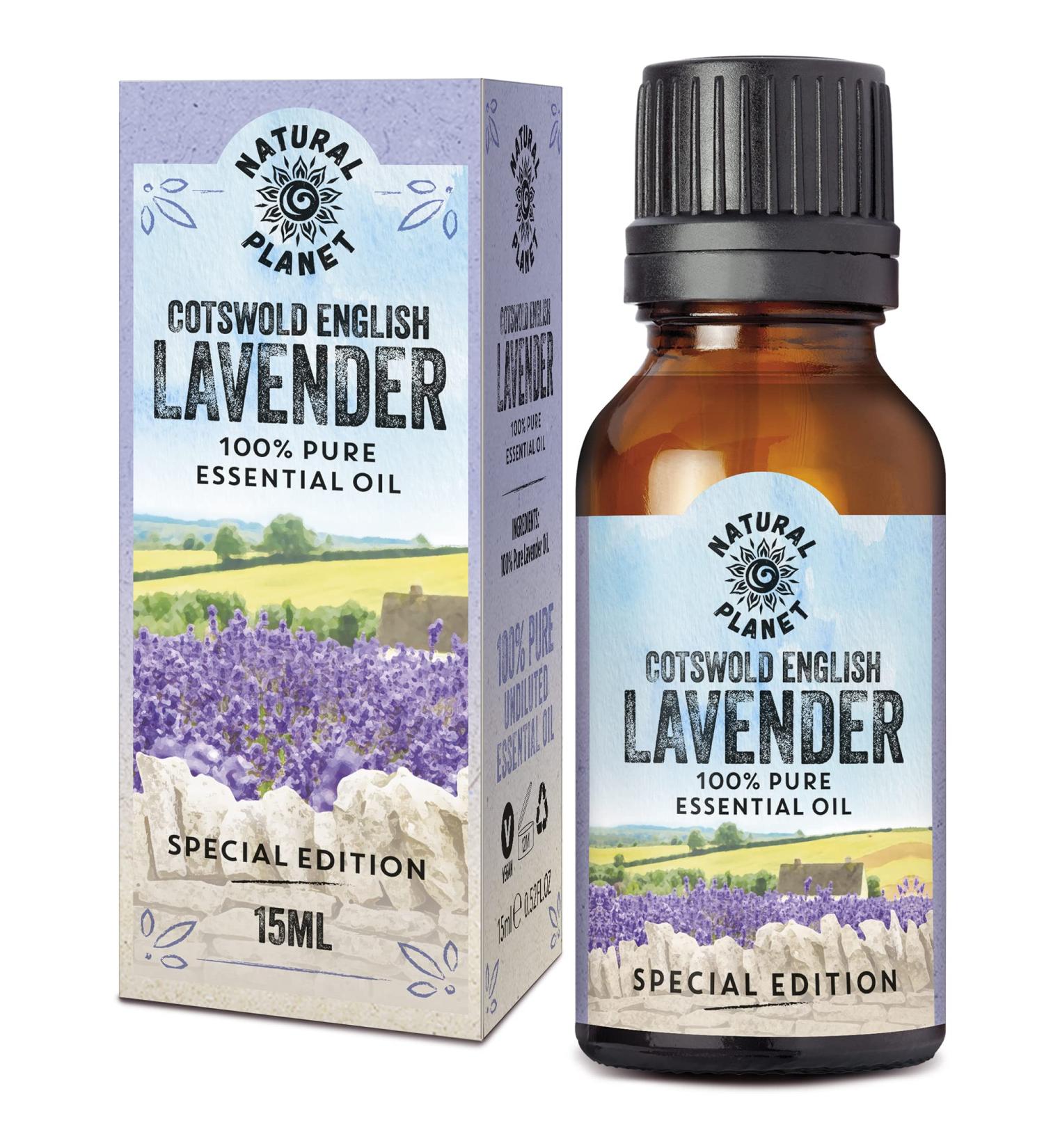 English Cotswold Lavender 15ML Essential Oil - 100% Pure, Undiluted & Therapeutic Grade - Buy Online on GoSupps.com