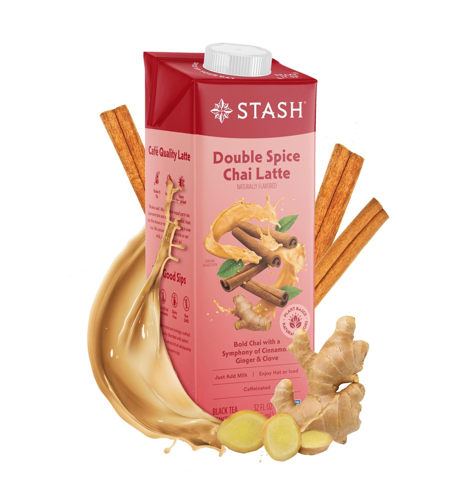 STASH Double Spice Chai Latte Concentrate - Barista Style Caffeinated Chai Tea Beverage - Crafted in Oregon - Plant Based and Dairy-Free Serve Hot or Iced 32 fl oz (Pack of 6) Chai 5.44 kg (Pack of 1) - Buy Online on GoSupps.com