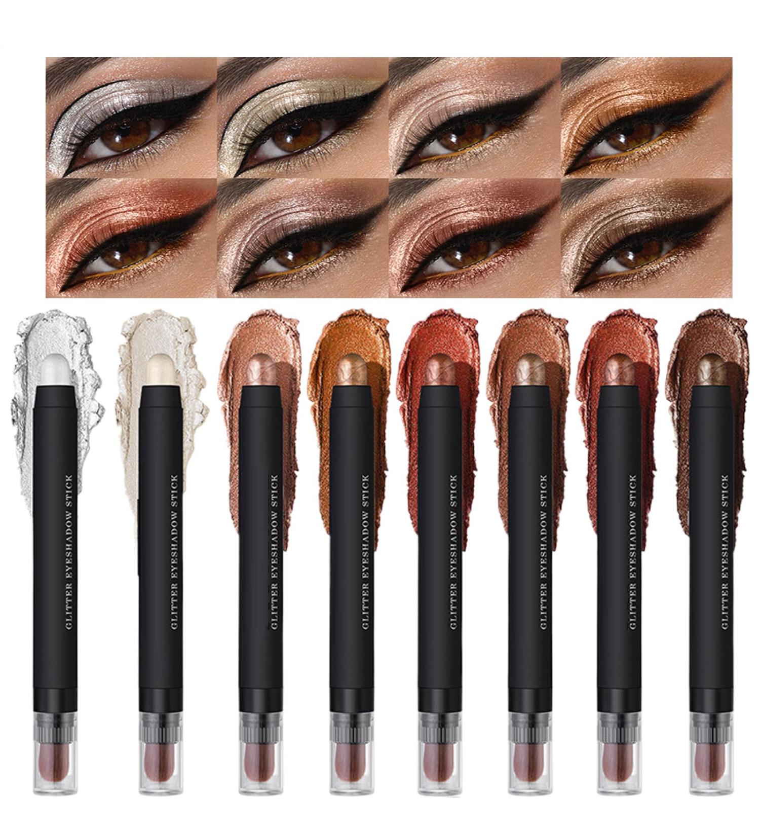  Qzdtue Shadow Stick Eyeshadow Shimmer Matte Cream Eye Color 5.0in Long-Lasting Waterproof Makeup Stick Smooth Highlighter Pencil for Girls Women Daily Cosmetic Use Smooth Texture - Buy Online on GoSupps.com