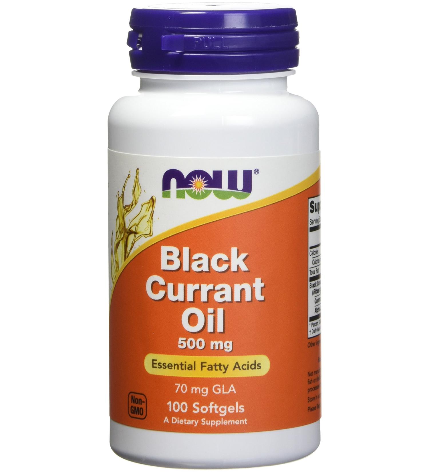 NOW Foods Black Currant Oil 500mg - 100 Softgels (2 Pack) - Buy Online on GoSupps.com