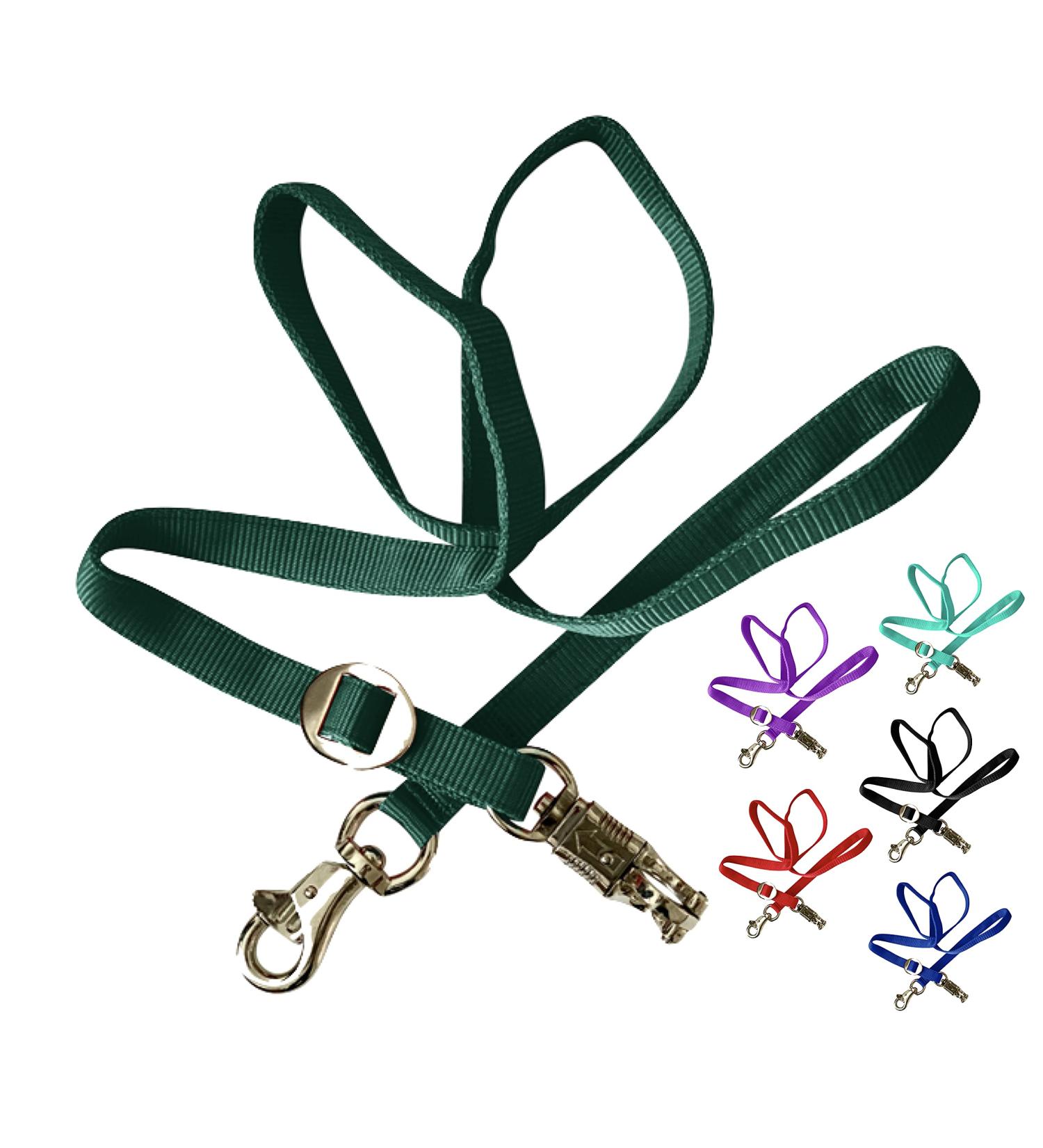 Majestic Ally Double Thick 36" to 72" Trailer Tie for Horse Haulage Cross tie with Adjustable Buckle Panic Snap and Bull Snap 1" Wide by 36" to 72" Long (Hunter Green) - Buy Online on GoSupps.com