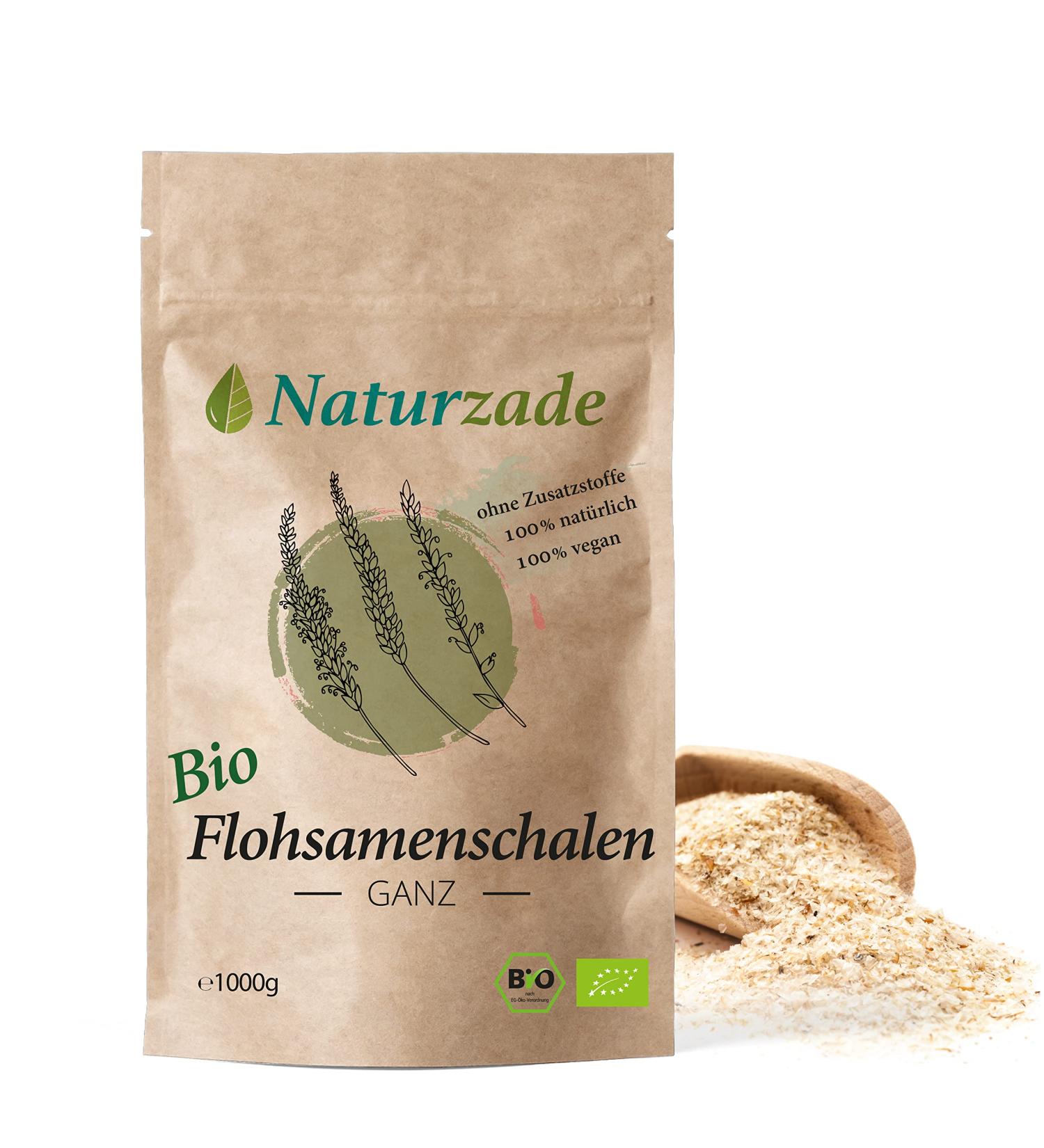  Naturzade Organic psyllium husk 1 kg Zade natural food grade raw 99% purity premium Indian quality - Buy Online on GoSupps.com