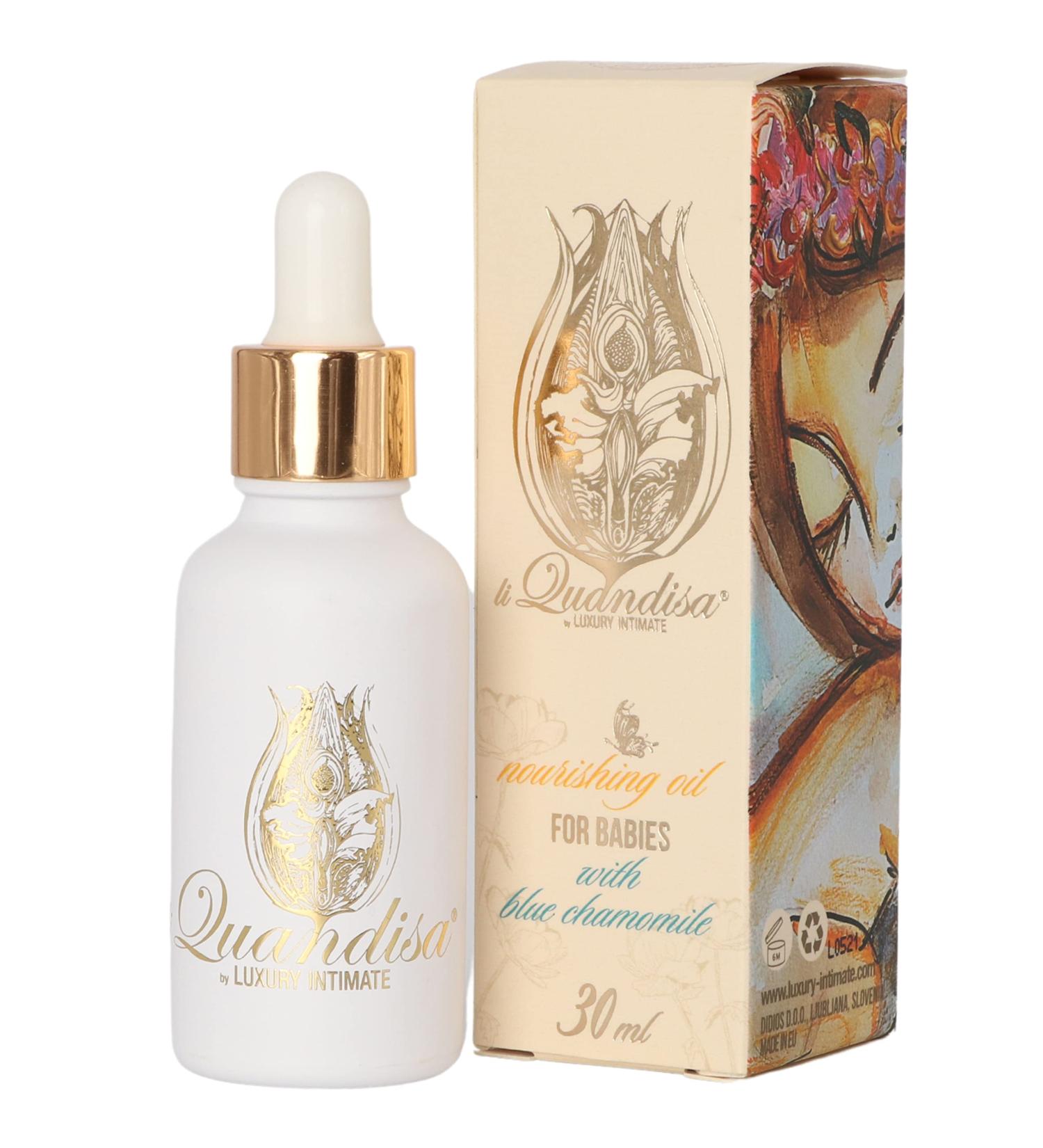 Soothing & Delicate Intimate Oil for Kids 100% Natural Oil with Damask Rose & Blue Chamomile Essential Oil - LiQuandisa - Buy Online on GoSupps.com