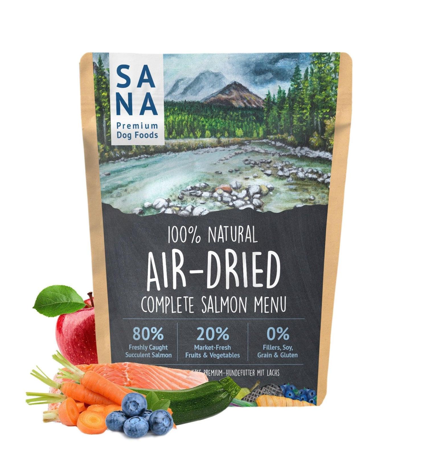 SANA Premium Dog Foods I Barf sec I Menu de bœuf I 1-5 kg (2,5 kg, saumon)