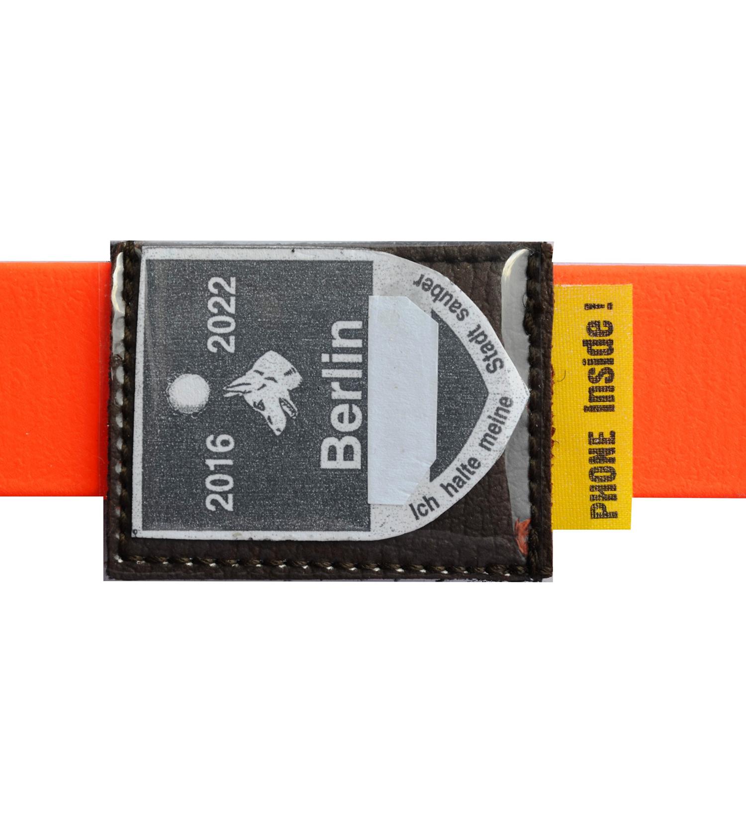 Josi.li Pocket for Dogs - Nappa Leather 30x40mm Waterproof 6 Colors 2 Compartments Velcro Fastener Perfect for Collars Up to 30mm - Buy Online on GoSupps.com