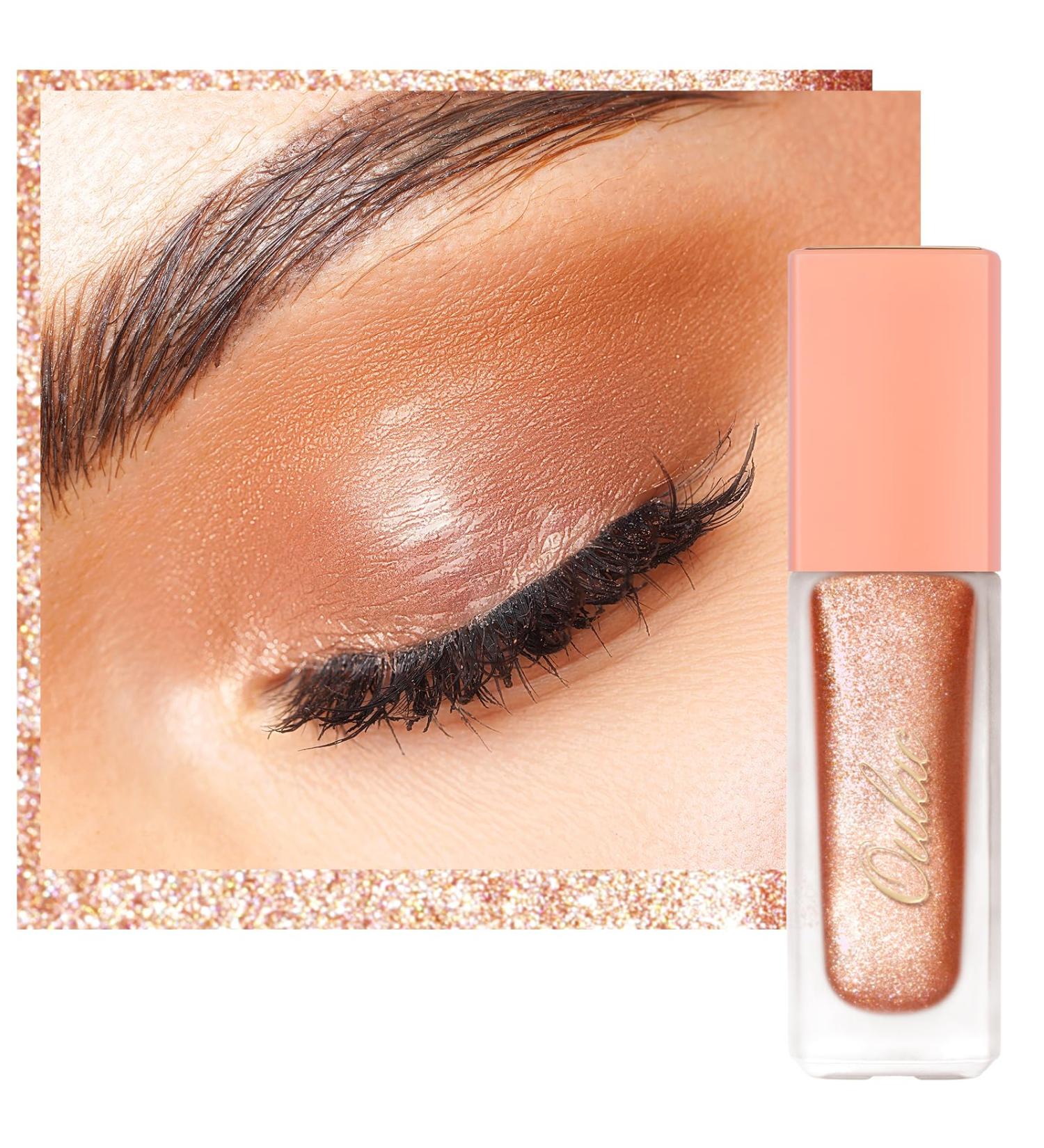 Oulac Liquid Glitter Eyeshadow - Metallic Gold Eyeshadow Sparkly Gold Eyeliner Liquid Shimmer Eyeshadow & Eyeliner Blendable Eye Make-up Crease Resistant Vegan 5.4g Sahara Gold (O10) - Buy Online on GoSupps.com