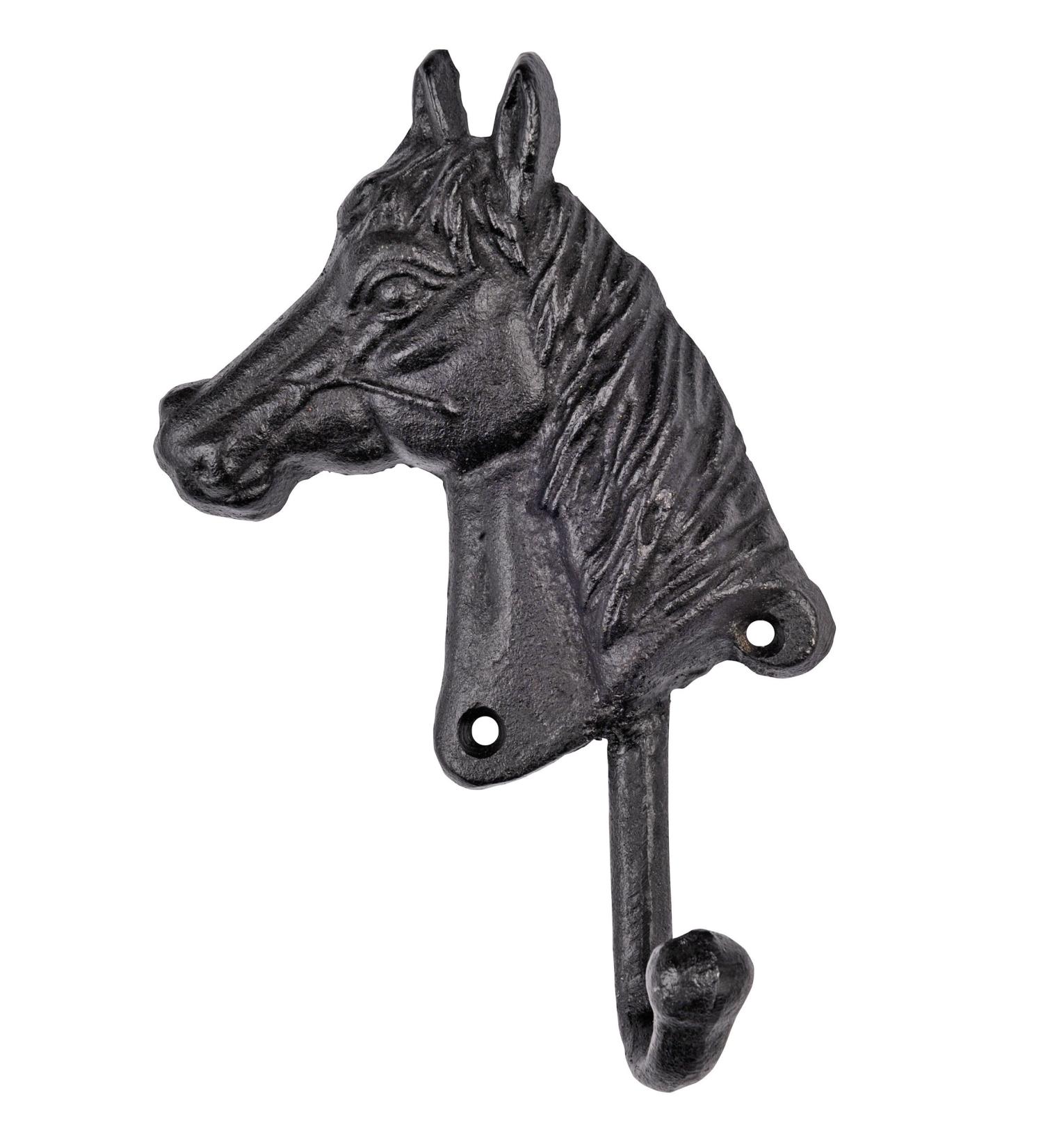 HKM 4000315564316 Bridle holder -horse head- made of cast iron