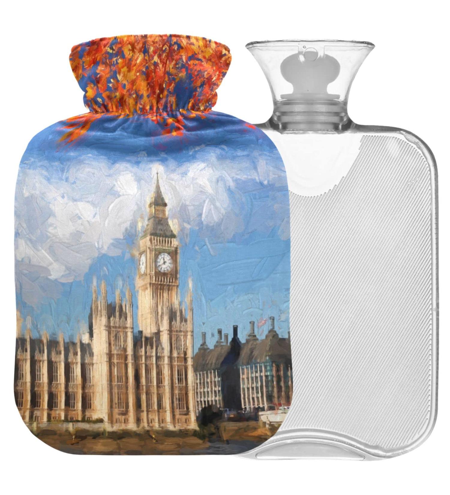 Buy Naanle Maple Big Ben 2L Transparent Hot Water Bottle - Large Heat & Cold Therapy for Pain Relief | Ideal for Bed & Hand/Foot Comfort - Buy Online on GoSupps.com