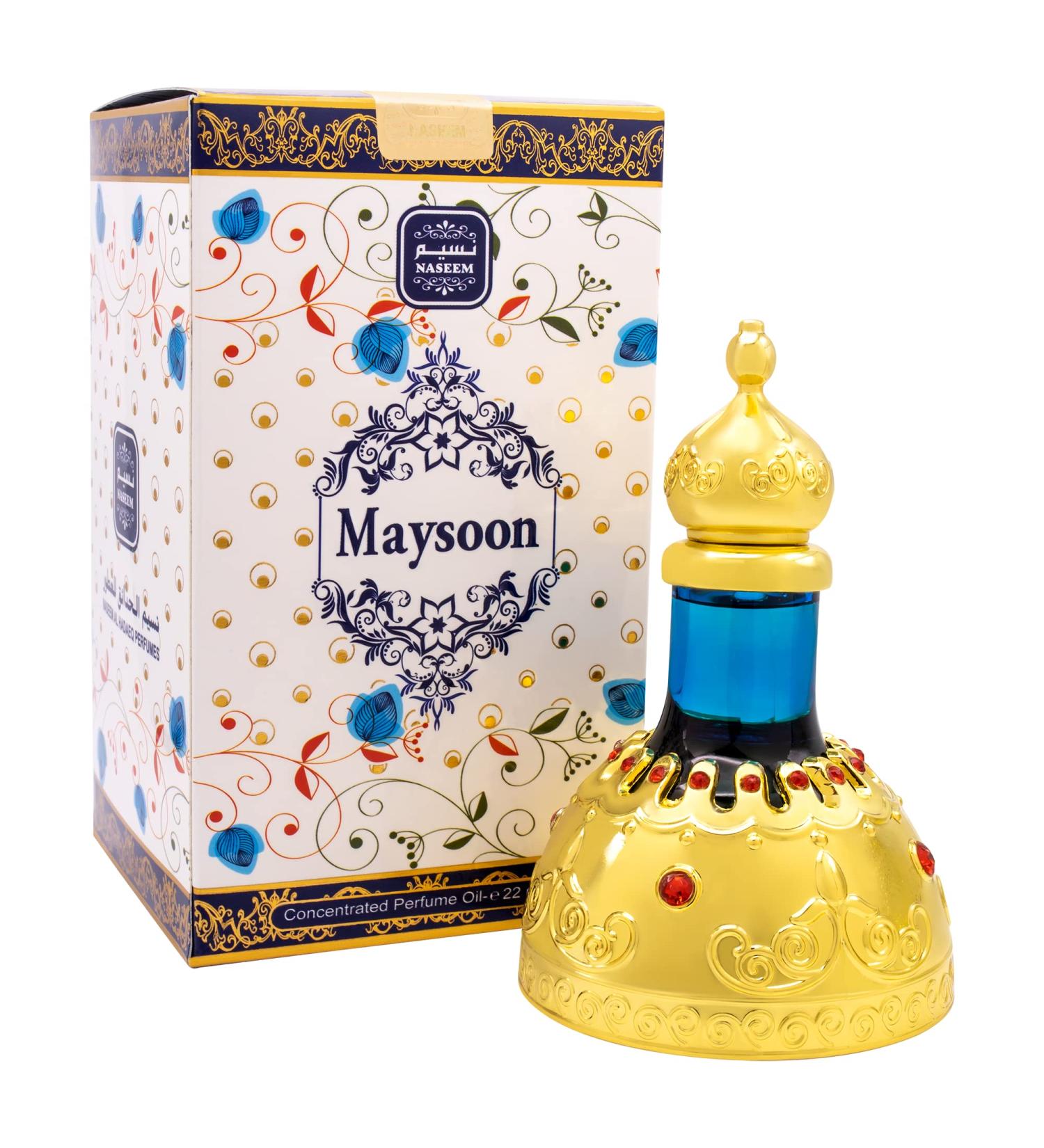 NASEEM Maysoon Concentrated Perfume Oil - Arabian Perfume for Women Alcohol Free & Long Lasting Clean Fresh & Amber Perfume 0.74 Fl Oz - Buy Online on GoSupps.com