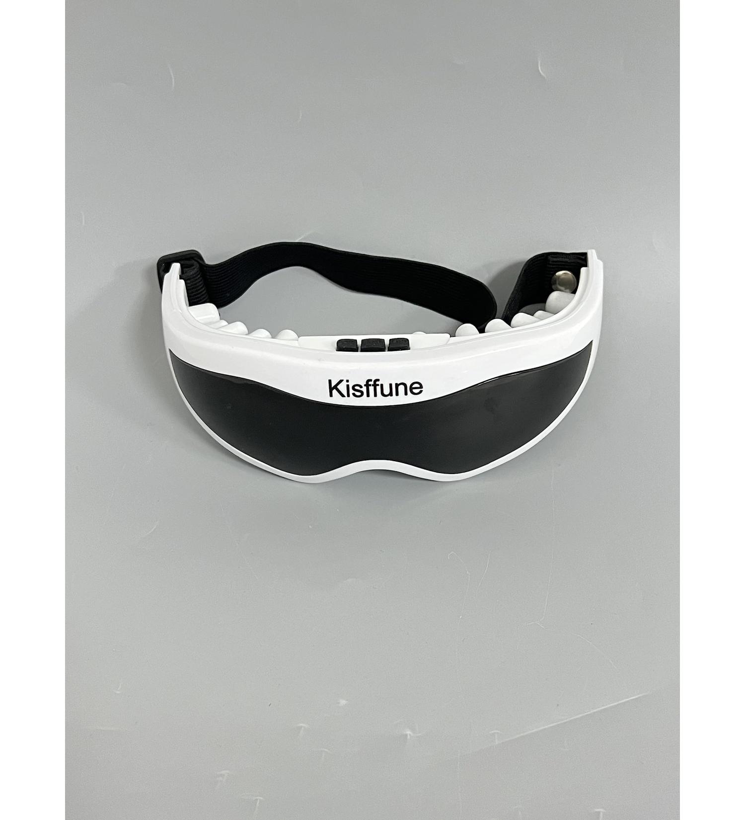 Kisffune Headworn Eyes Massage Apparatus with Visual Window and Adjustable Belt - 22 Silicone Nodes for Multifunctional Eye Massage - Buy Online on GoSupps.com