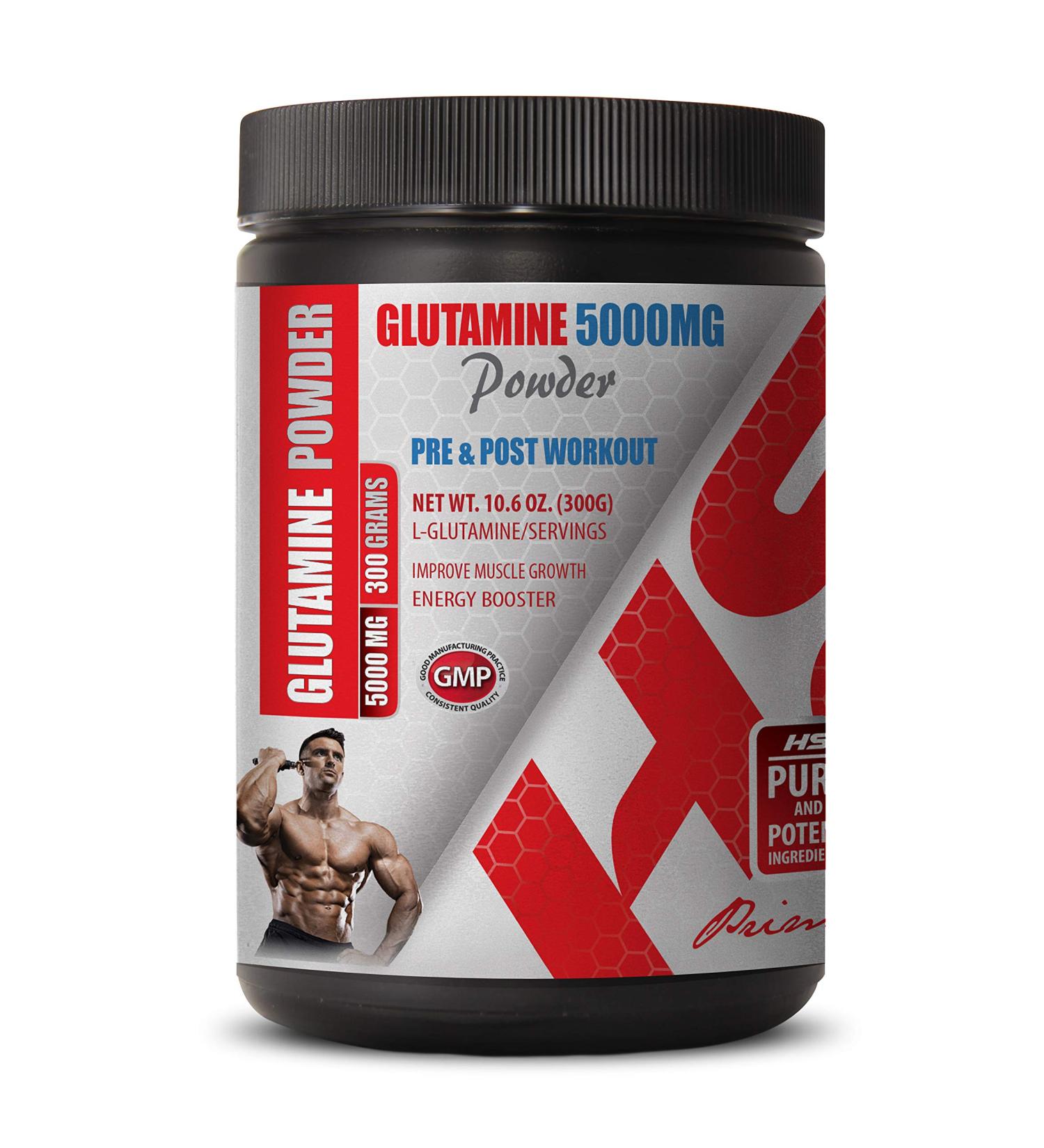 Healthy Supplements LLC Muscle Pump Enhancer - PRE & Post Workout - GLUTAMINE Powder 5000MG - l-glutamine 5000mg - 1 Can 300 Grams - Buy Online on GoSupps.com