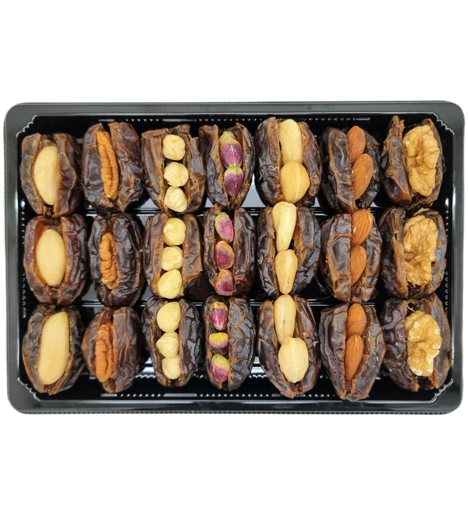 Persis Premium 21 Piece Medjool Dates Filled with Nuts - Delicious and Juicy Jordan Dates (ASSORTED)