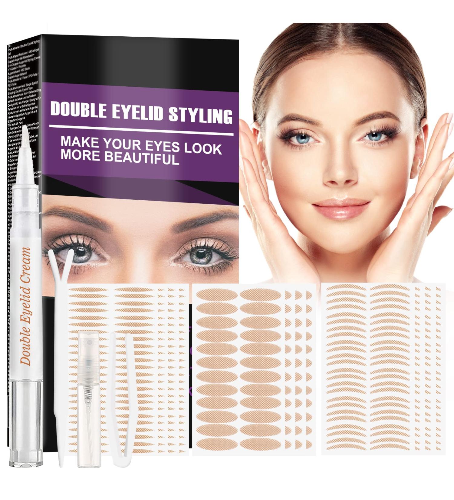 Breathable & Waterproof Eyelid Tape | Invisible Lids & Lifters for Uneven, Droopy, Hooded Eyes | Includes Fork Rods & Tweezers | Original Design - Buy Online on GoSupps.com