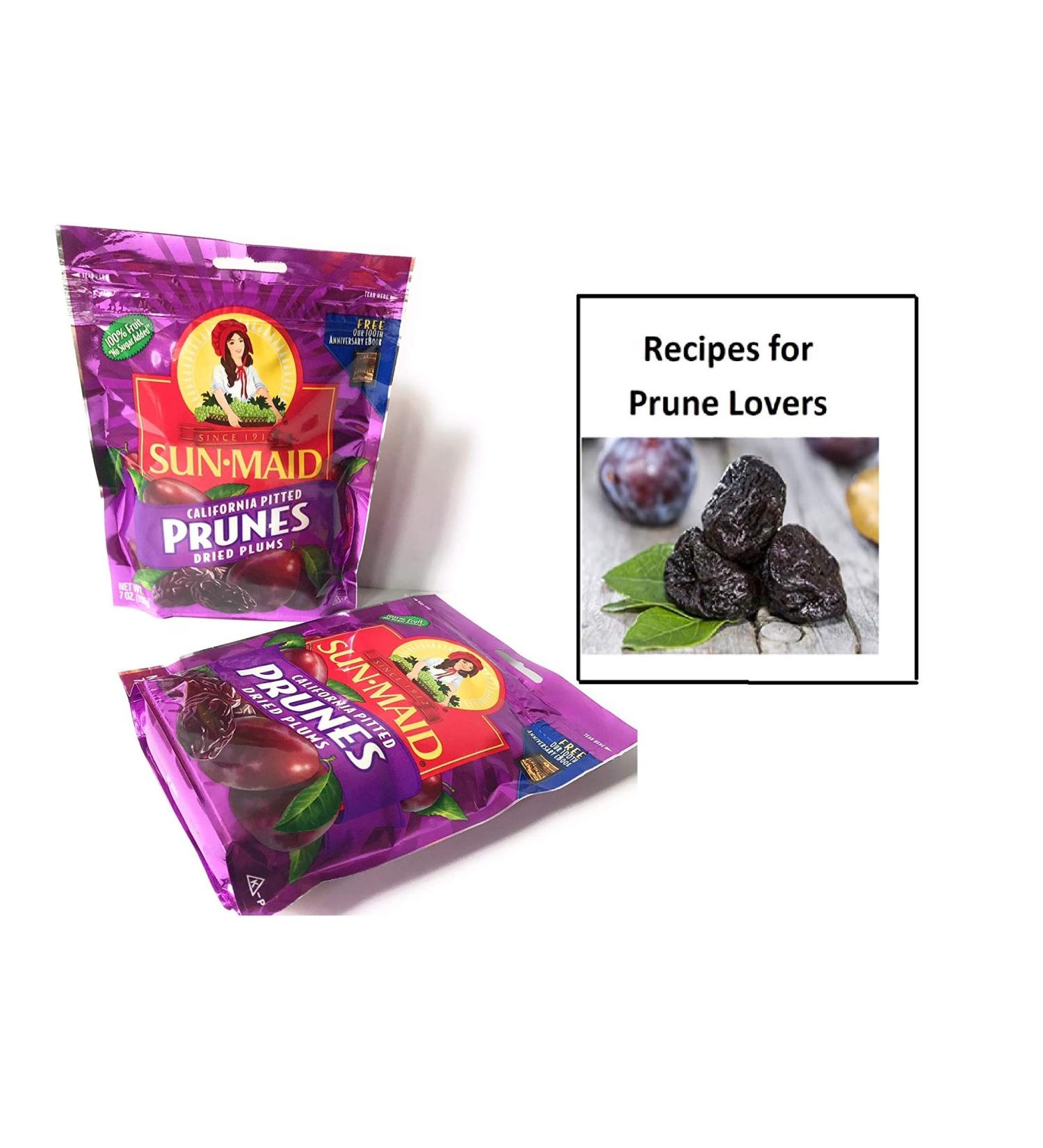 Sun Maid Pitted Prunes - 2 Packs of Dried Pitted Plums with Recipe Book - Buy Online on GoSupps.com