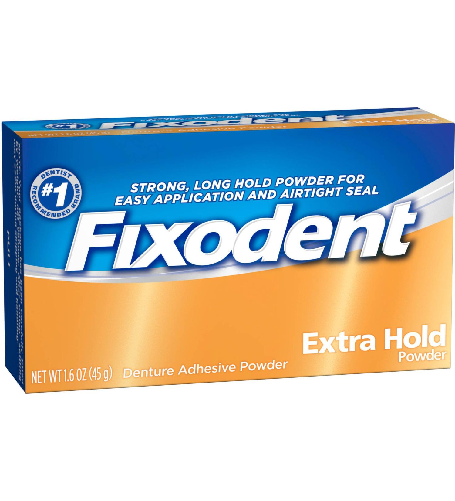 Fixodent Pwd Ex Hold Size 1.6z Fixodent Extra Hold Denture Adhesive Powder