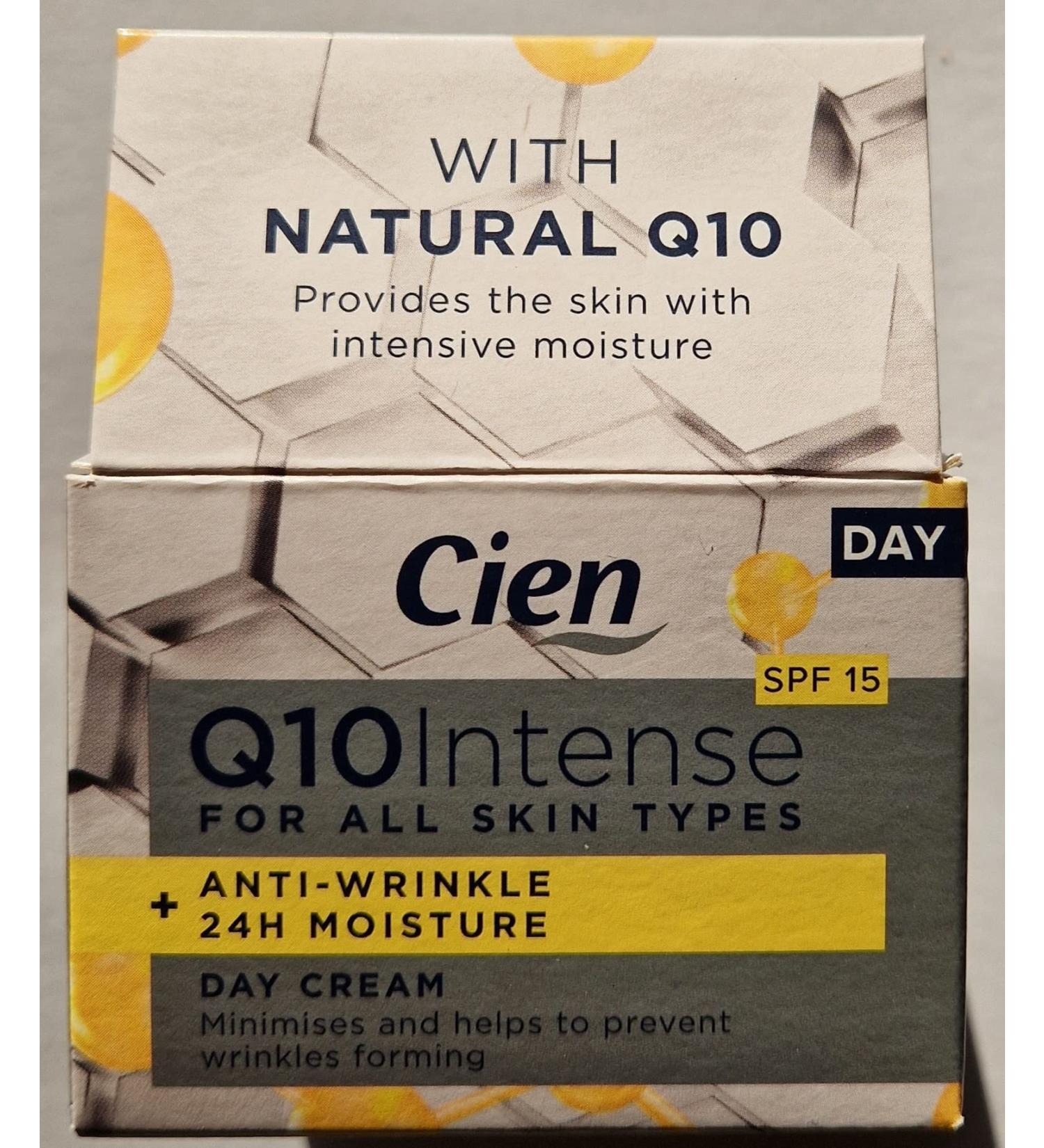 Cien Anti-Wrinkle Day Cream with Q10 & Vitamin E | UV Protection | 50 ml - Buy Online - International Shipping - Buy Online on GoSupps.com