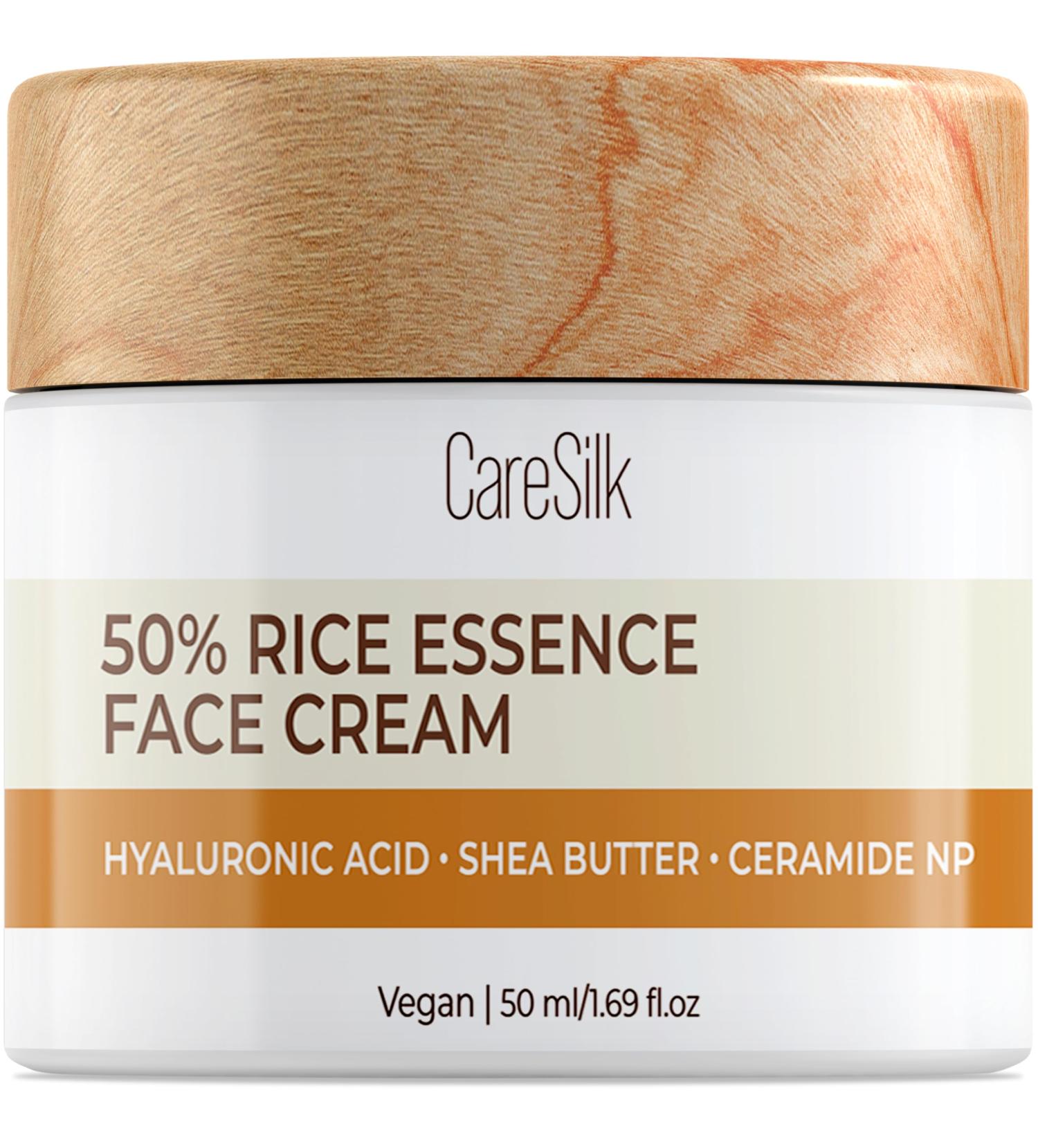 Organic Rice Cream for Face - Ceramide Moisturizing Cream with Hyaluronic Acid & Black Rice Extract - Vegan Facial Essence for Radiant Skin - Buy Online on GoSupps.com