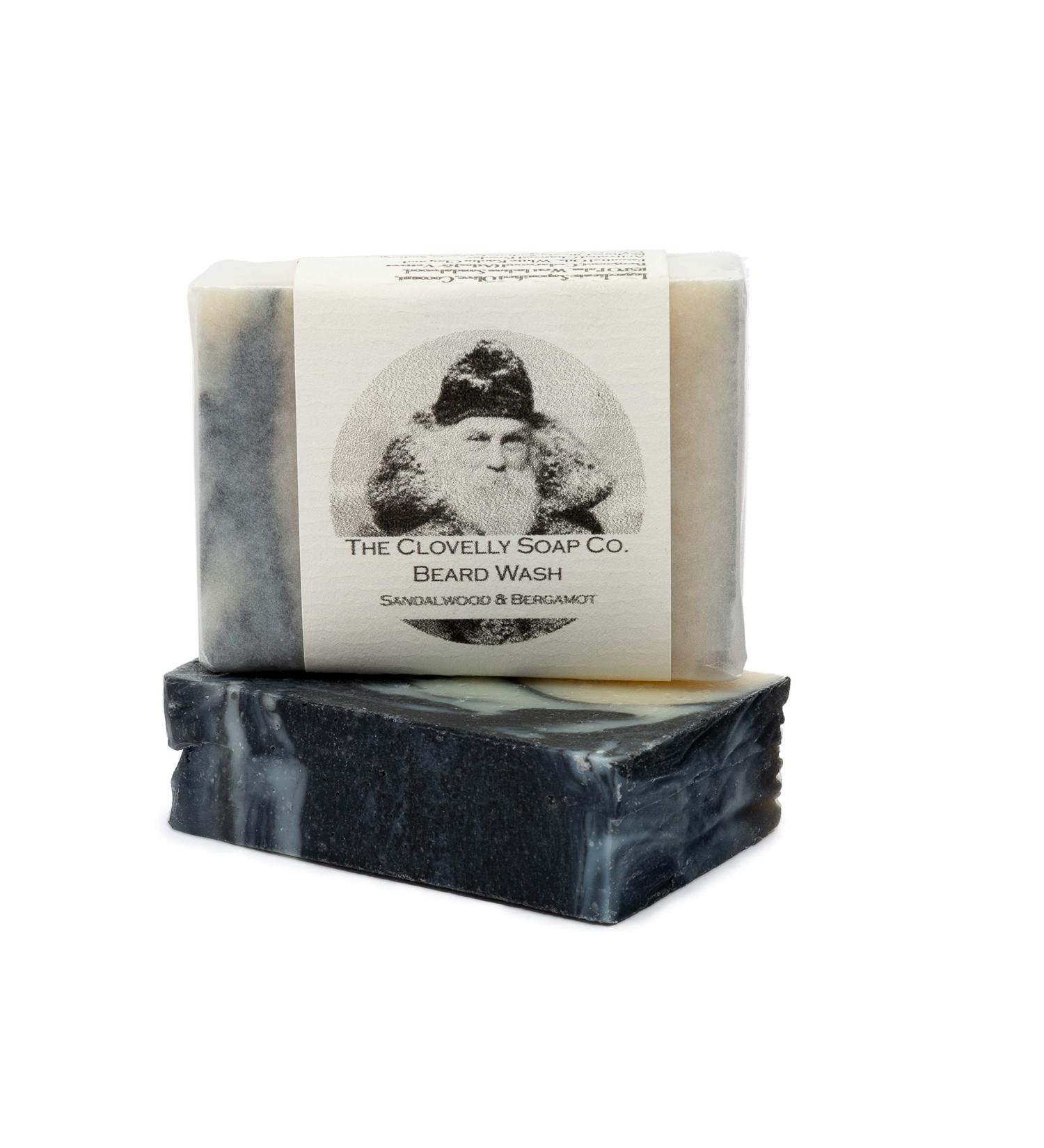 Clovelly Soap Co Natural Handmade Beard Shampoo Soap Bar Sandalwood & Bergamot 50g - Buy Online on GoSupps.com