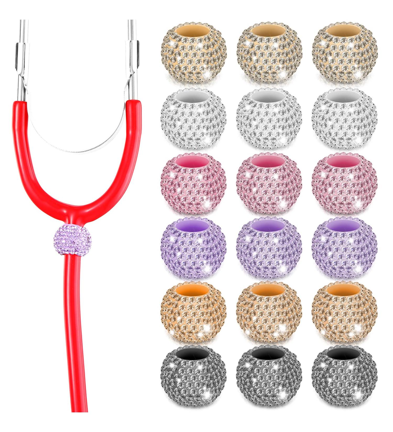 Buy 18 Bling Crystal Stethoscope Charms | Nurse & Vet ID Tags | Vibrant Colors for Accessories - Buy Online on GoSupps.com