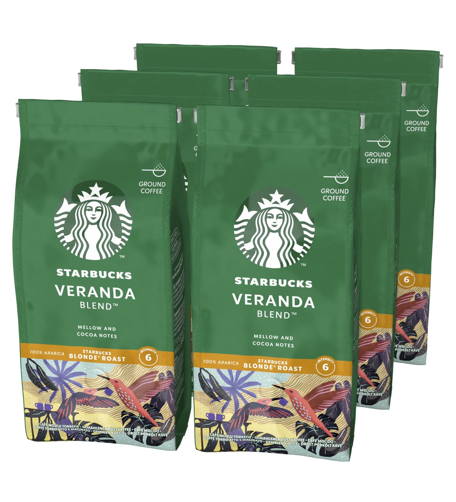 STARBUCKS Veranda Blend Blonde Roast Ground Coffee 200g (Pack of 6) - Buy Online on GoSupps.com