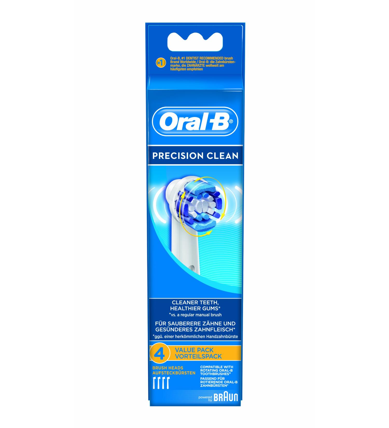 Buy BRAUN OralB Precision Clean Brush Heads 4 Pack - Superior Clean & Comfort | Fast International Shipping - Buy Online on GoSupps.com
