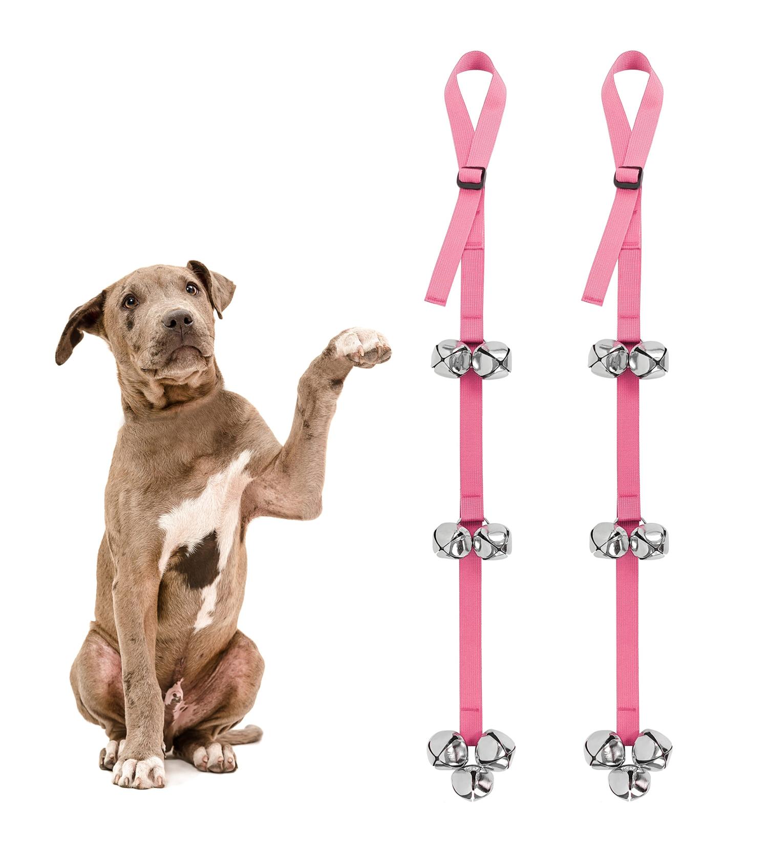 Buy Dyrdecly Adjustable Dog Training Bells - 2 Piece Potty Training Ring - Pink Communication Tools for Dogs - Buy Online on GoSupps.com