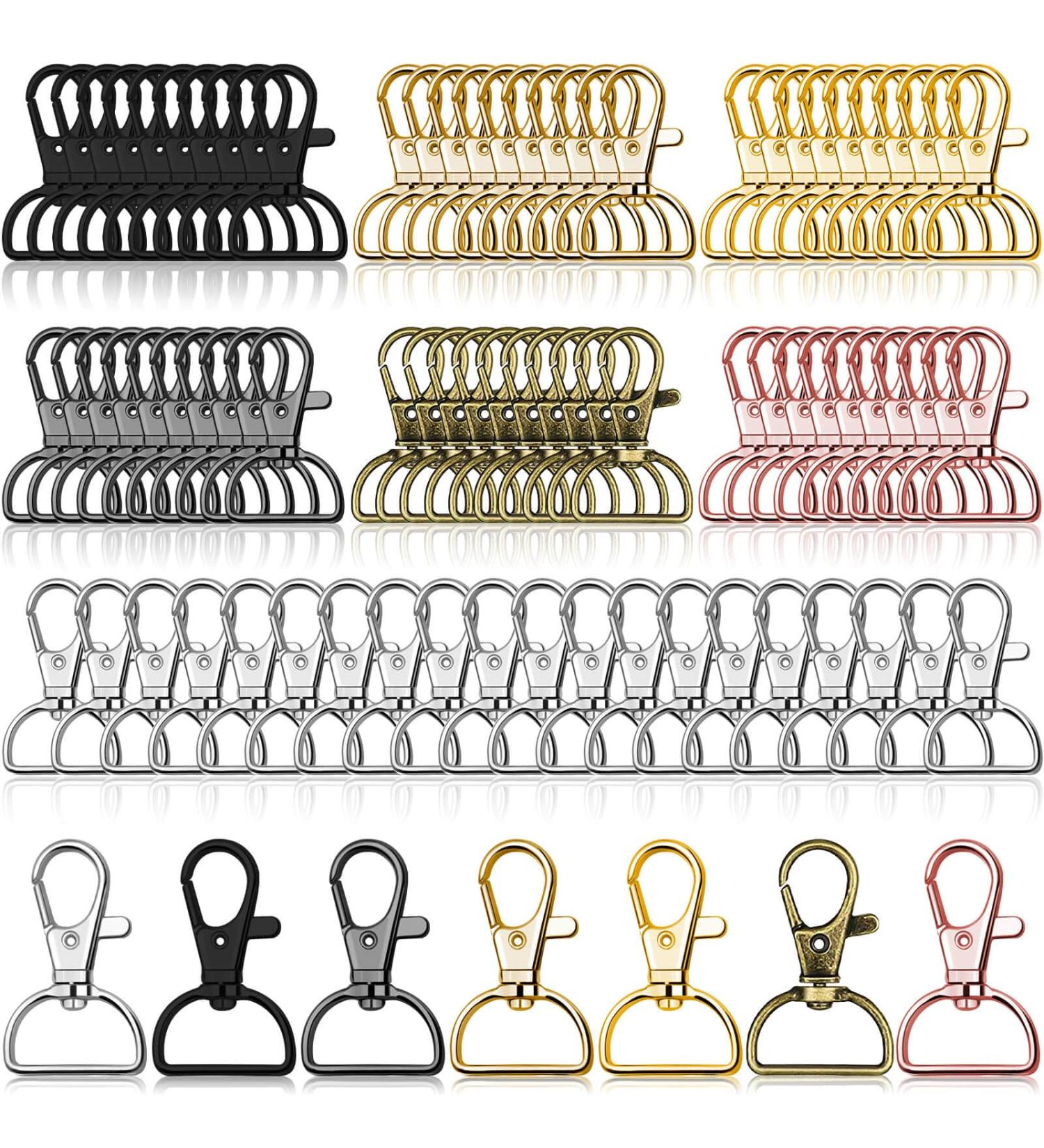 Swivel Clasp Hooks  Anezus 80Pcs Key Chain Clip Hooks  D Ring Clip Lanyard Hardware for Keychain Making  Lanyard Making  Purse Hardware  DIY Craft (3/4 Inside Width) Multicolors 3/4 inch - Buy Online on GoSupps.com