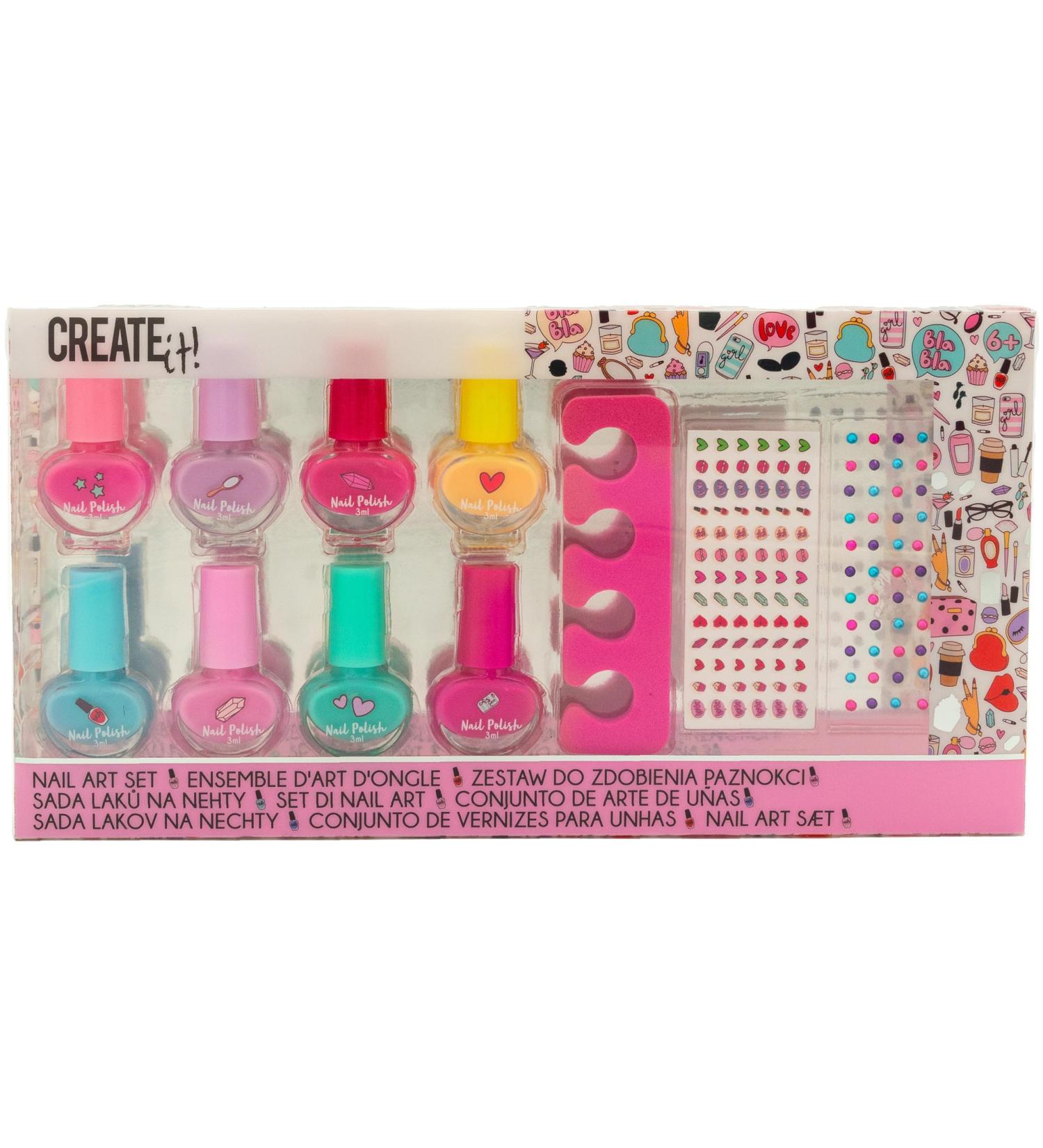 Create It! - 84529 - Nail Art Set - Children's Nail Polish Set with Nail Stickers and Nail Charms - Buy Online on GoSupps.com