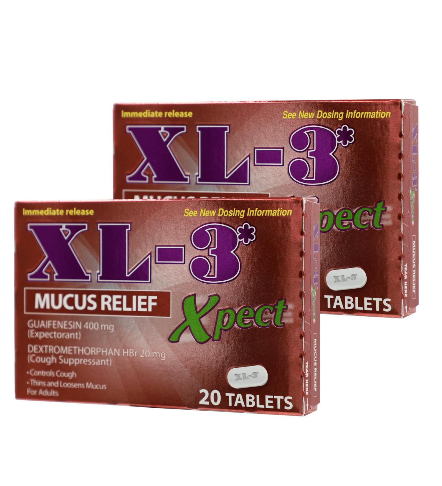 Xpect Mucus Relief - Expectorant Tablets | Thins and Loosens Mucus | 2-Pack of 20 Tablets | International Shipping Available - Buy Online on GoSupps.com