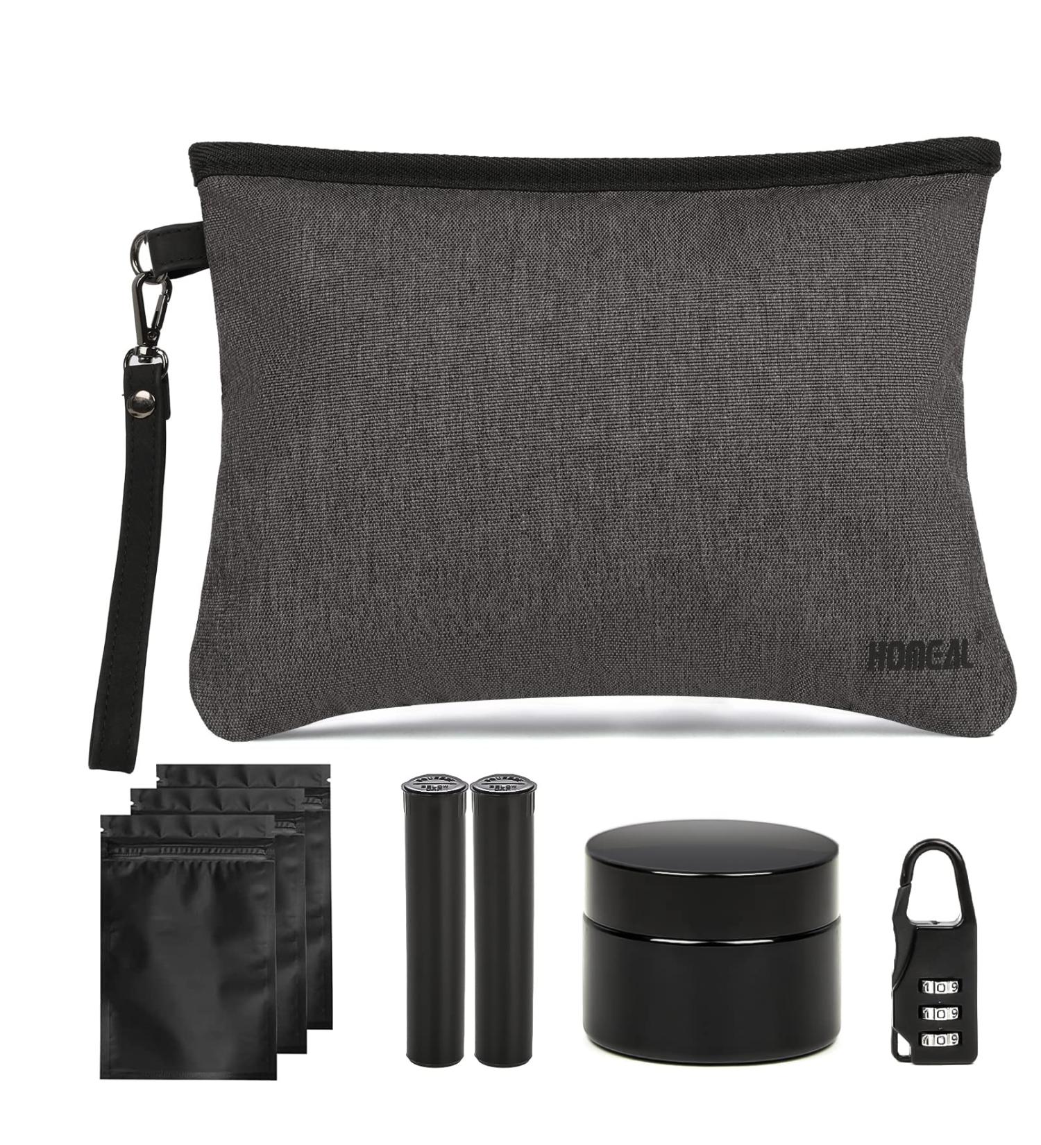 Smell Proof Bag Kit - Black | Odor Proof Pouch, Stash Storage Container, Box | Upgrade to Smellproof Case for Ultimate Smell Protection - Buy Online on GoSupps.com
