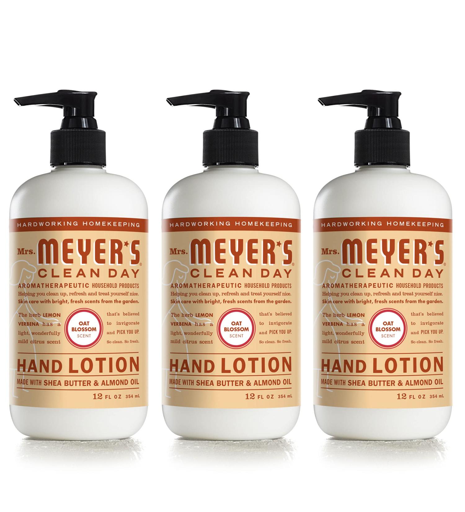Mrs. Meyer's Oat Blossom Hand Lotion - Non-Greasy Moisturizer for Dry Hands, 12 oz (Pack of 3) - Buy Online on GoSupps.com