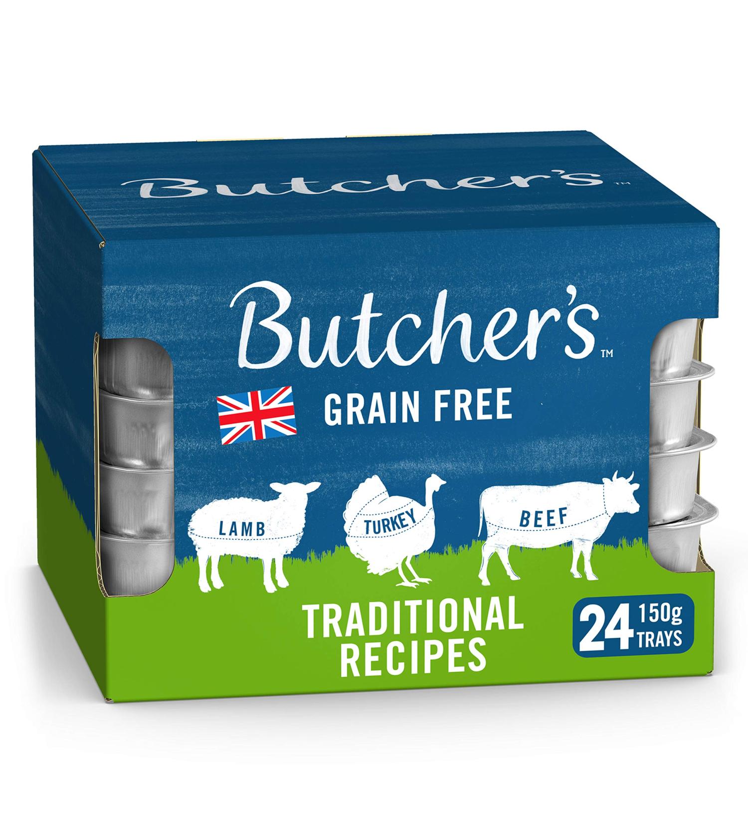 Butcher's Traditional Recipes Dog Food Trays 150g 24 Pack - Buy Online on GoSupps.com