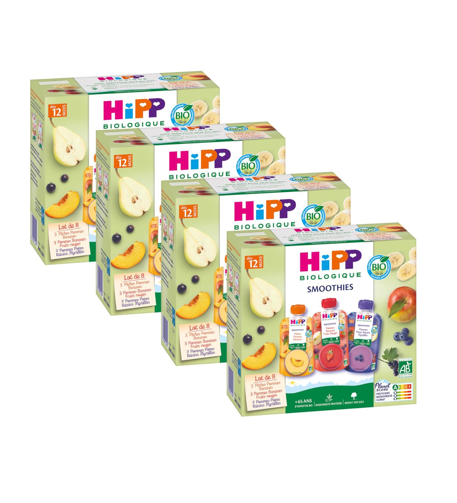 Hipp Organic Gourds Multipack SMOOTHIES 3 Varieties from 12 Months 32 Bottles of 120 ml - Buy Online on GoSupps.com