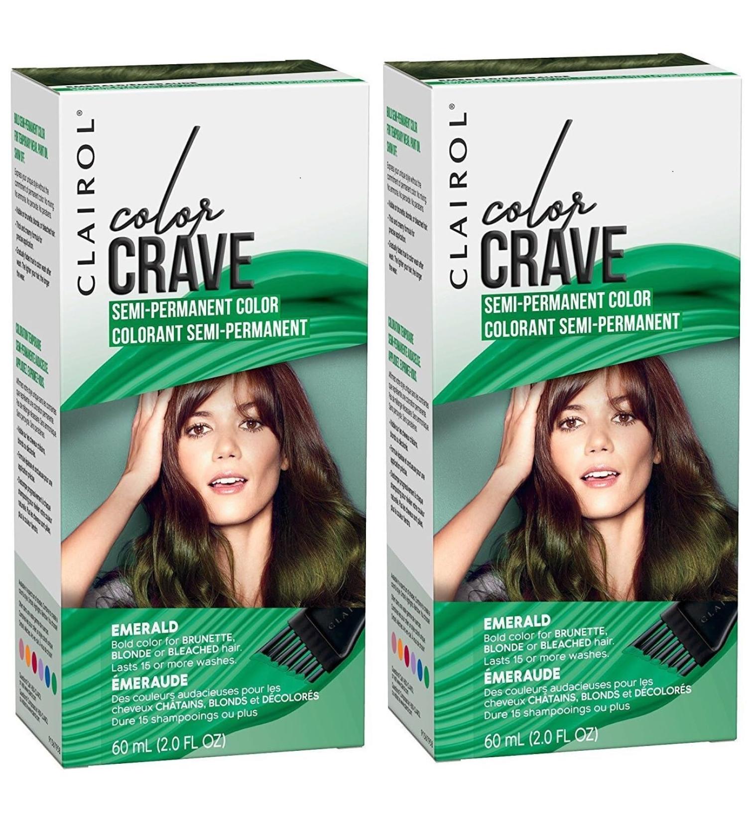Clairol Clairol Color Crave Set of 2 Semi-Permanent Hair Dyes Emerald 60ml