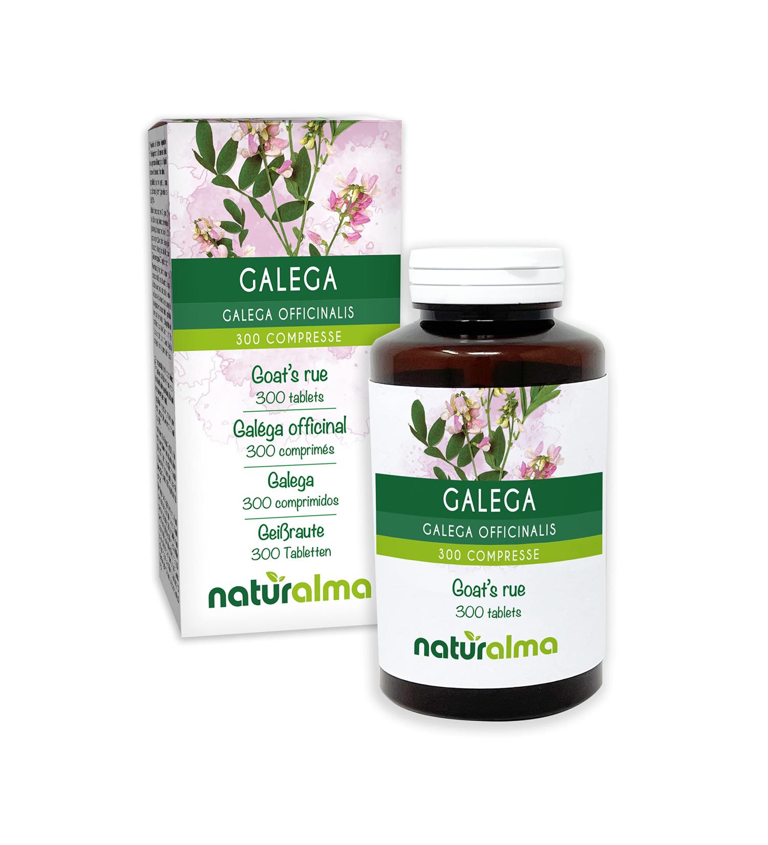 Goat's rue (Galega officinalis) herb with Flowers Naturalma - 150 g - 300 Tablets - Food Supplement - Natural and Vegan - Buy Online on GoSupps.com